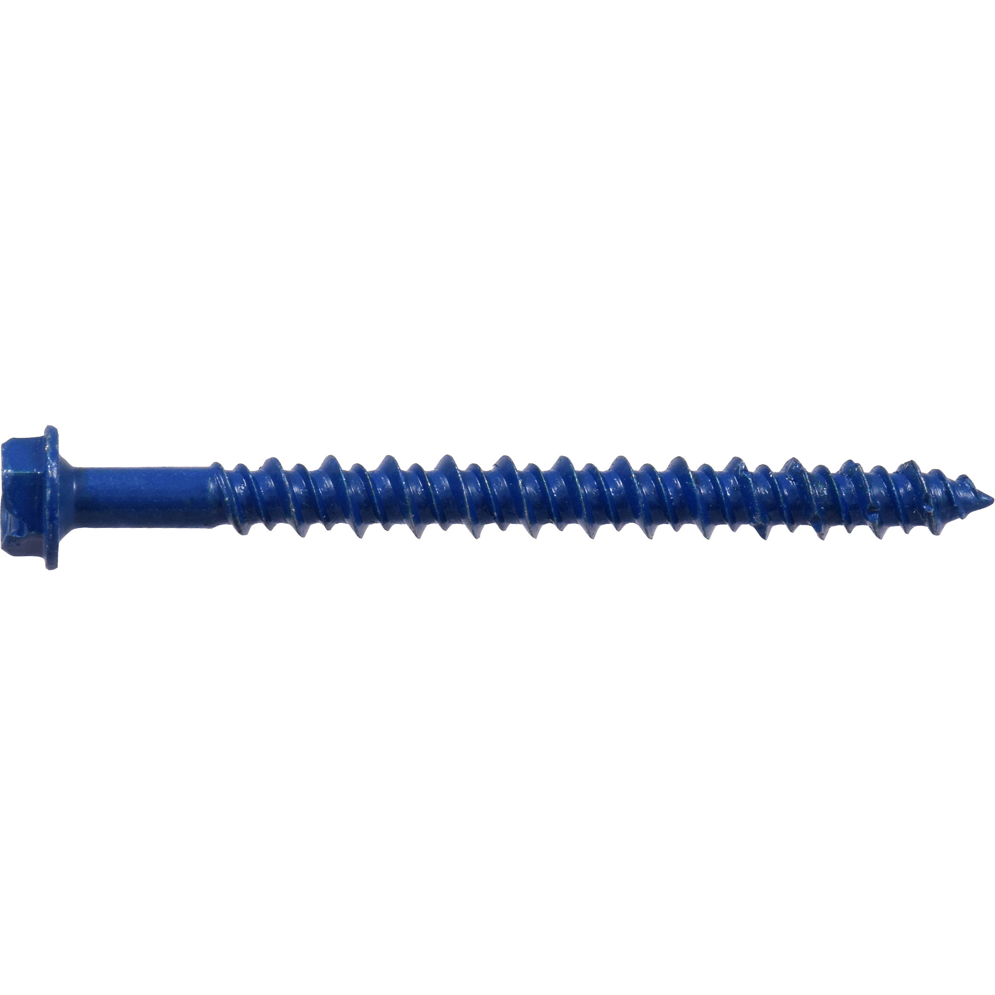 Hillman Blue Slotted Hex Washer-Head Tapper Concrete Screw Anchor (3/16 in. x2-1/4 in.)100 pc