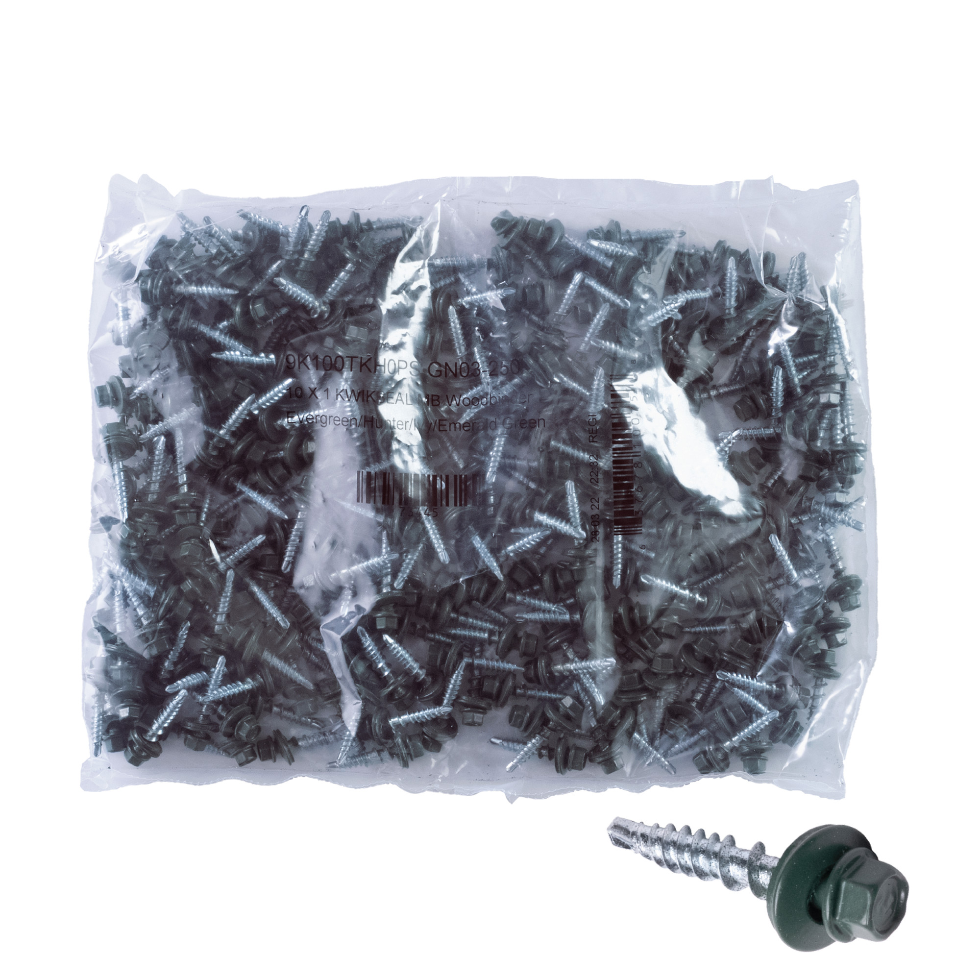 Power Pro Black Self Drilling Metal-to-Wood Roofing Screws (#10 x 1 in.) - 250 pc