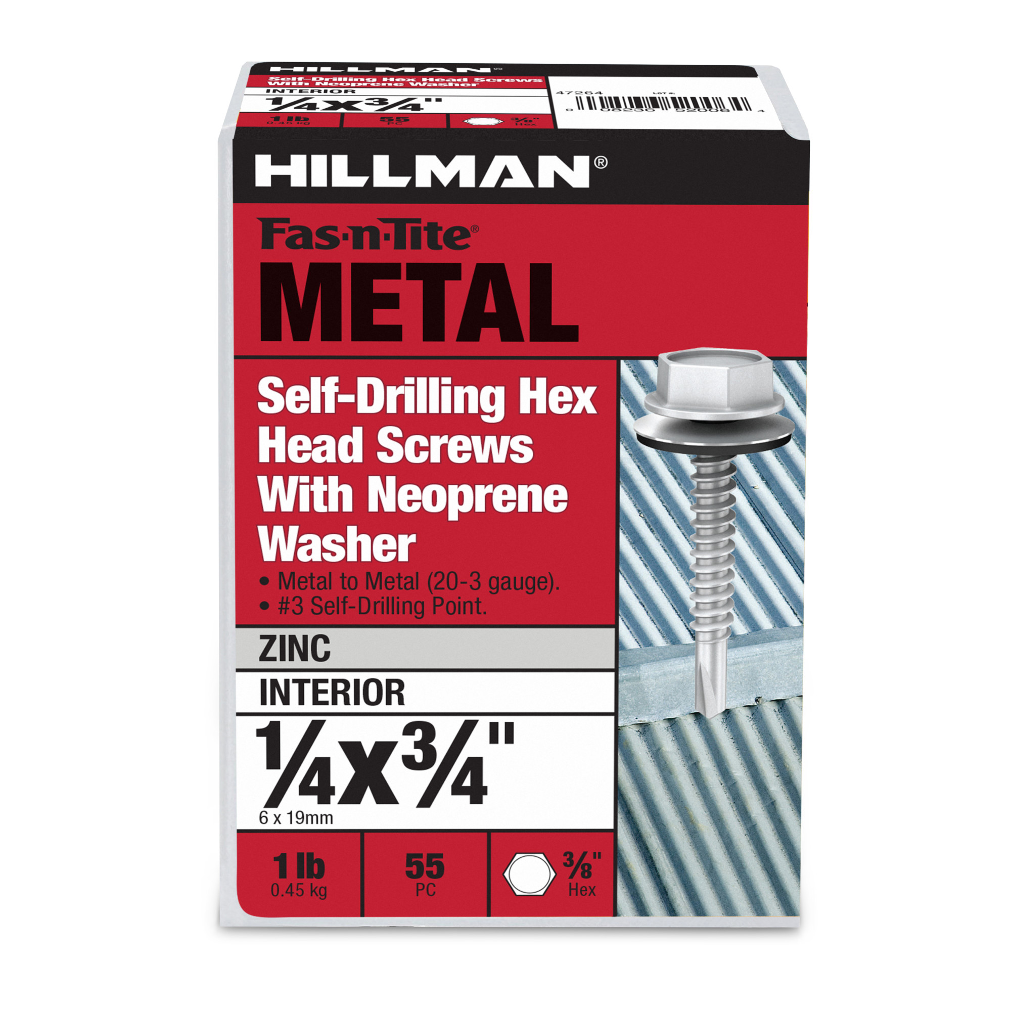 Hillman Washer Head Self Drilling Screws (1/4-14 x 3/4 in.)