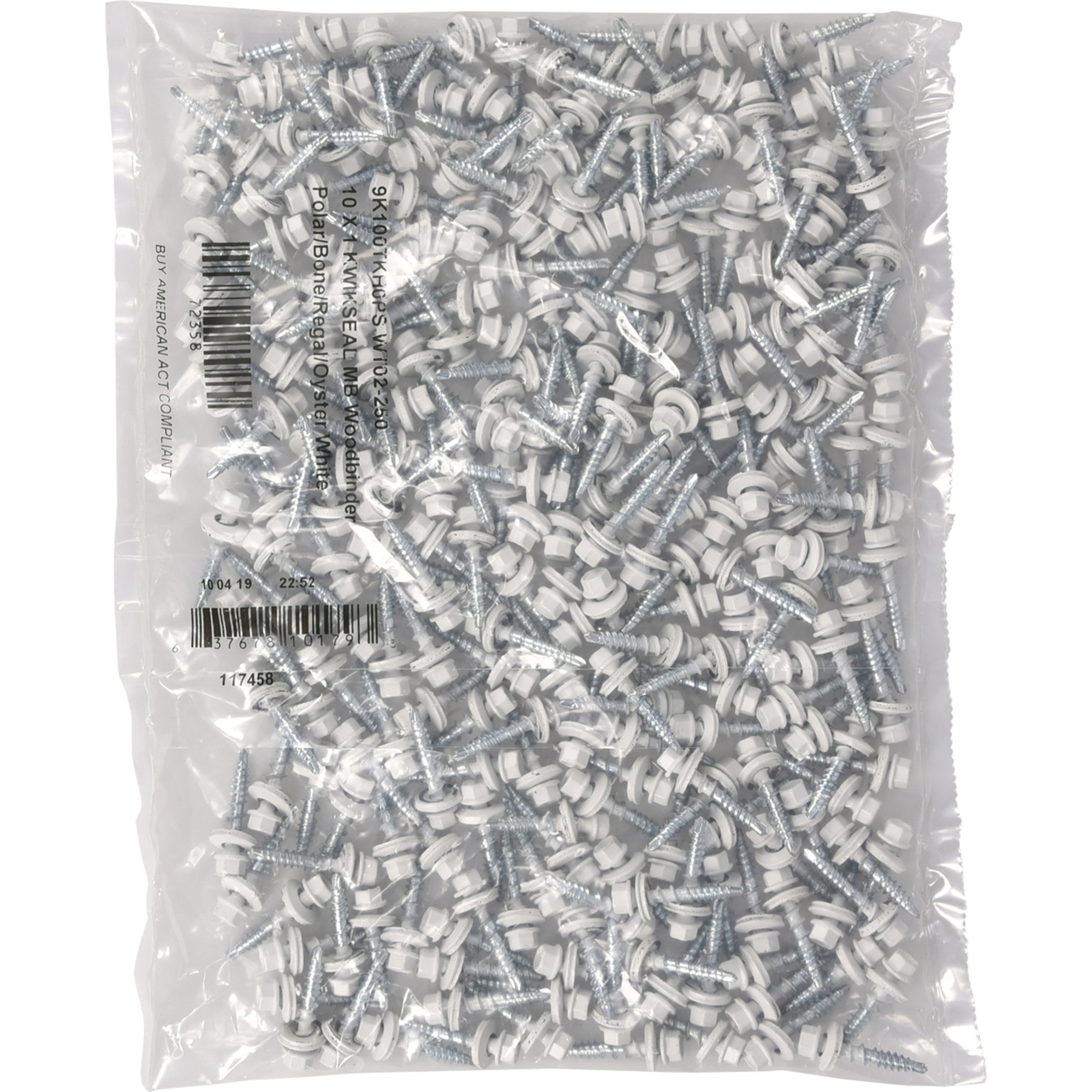 Power Pro White Self Drilling Metal-to-Wood Roofing Screws (#10 x 1 in.) - 250 pc