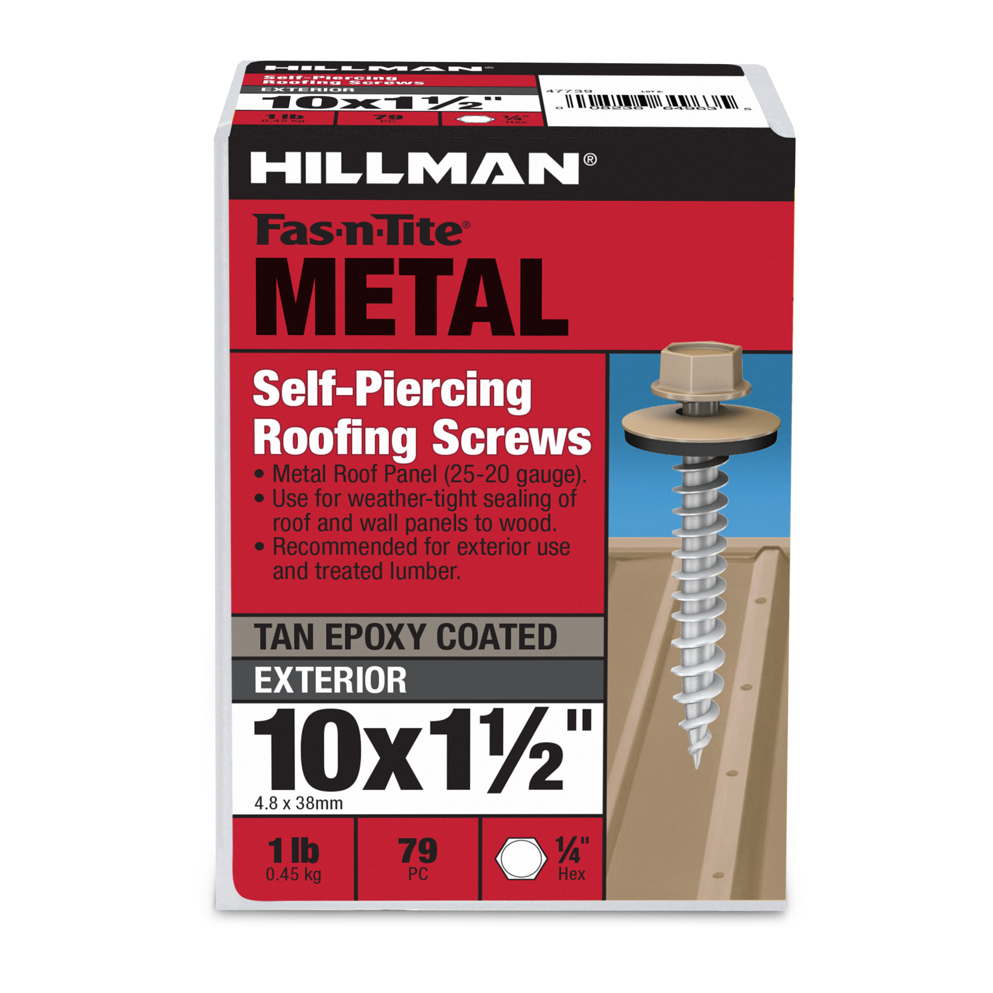 Hillman Tan Painted Self-Piercing Sheeter (#10 x 1-1/2 in.)