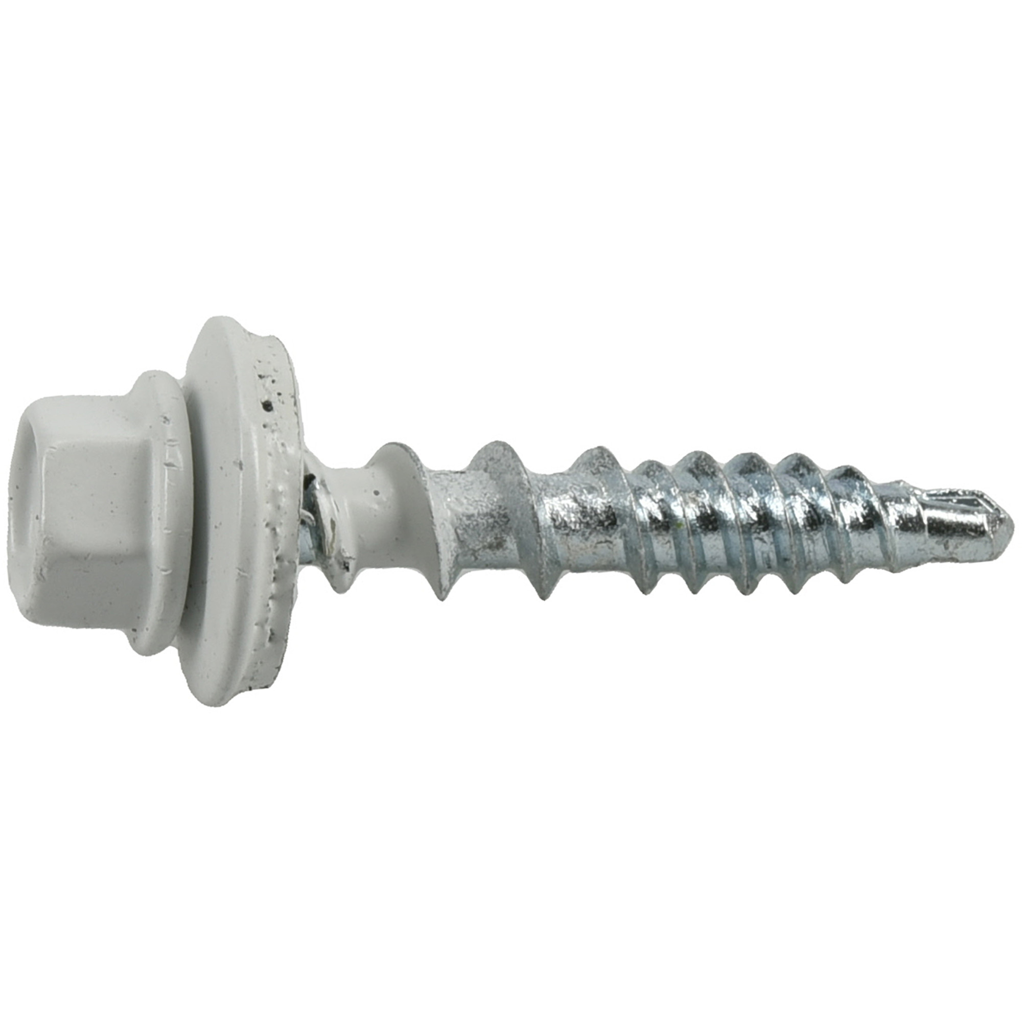 Power Pro White Self Drilling Metal-to-Wood Roofing Screws (#10 x 1 in.) - 250 pc