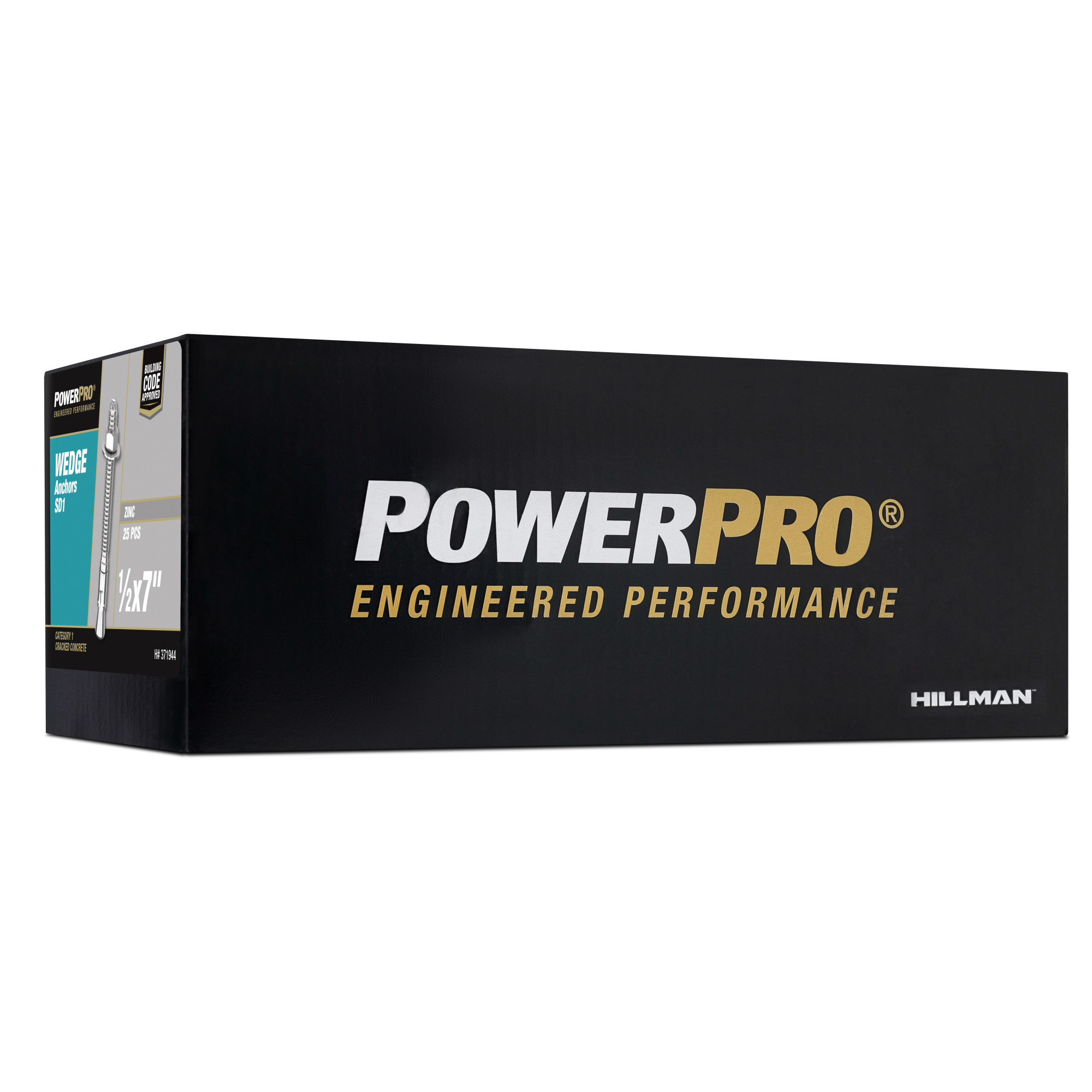 Hillman Zinc Power-Stud+ SD1 Anchor (1/2 in. x 7 in.) - 25 pc