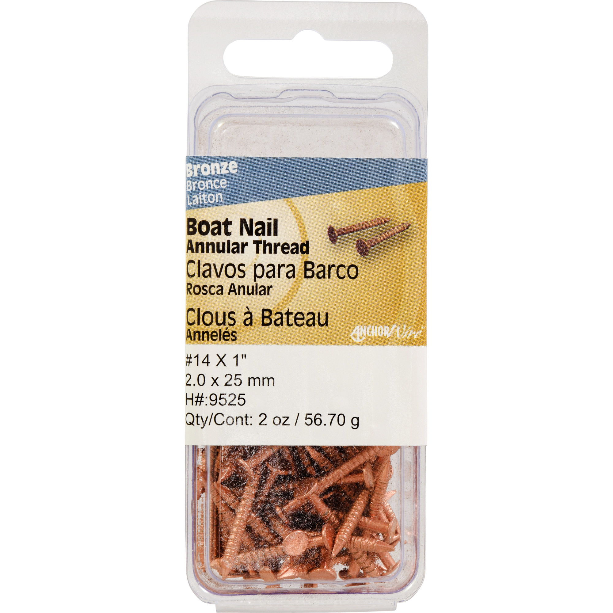 Anchor Wire Bronze Boat Nails (1 in.) - 2 oz.