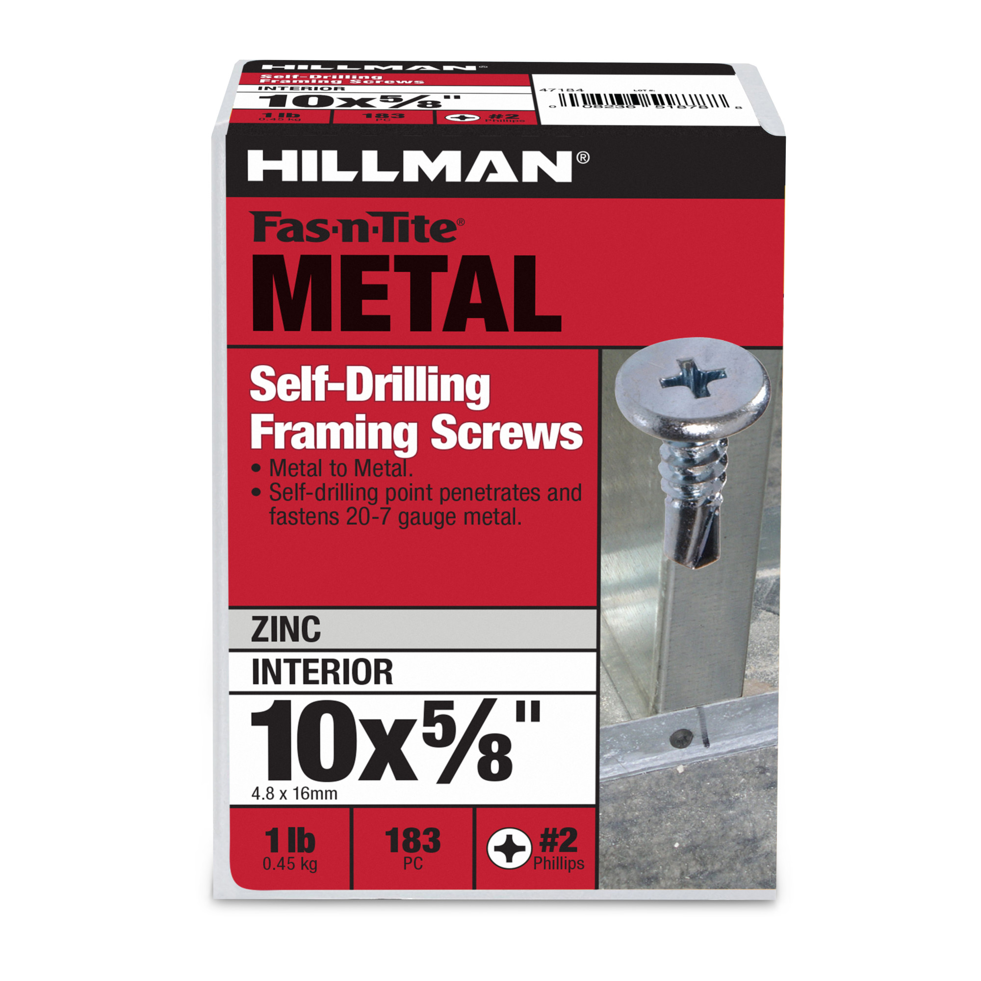 Hillman Zinc Self Drilling Pancake Framing Screws (#10 x 5/8 in.) - 1lb