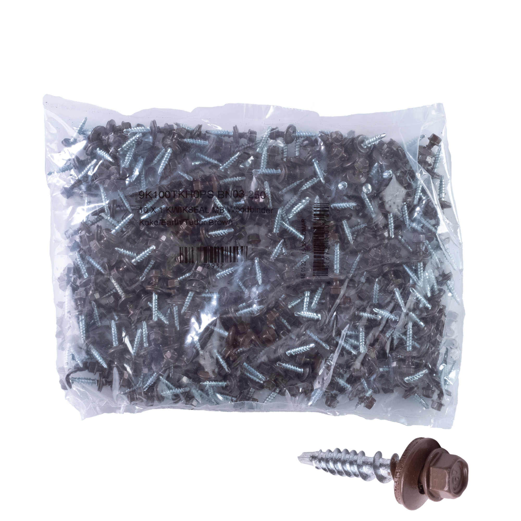 Power Pro Black Self Drilling Metal-to-Wood Roofing Screws (#10 x 1 in.) - 250 pc