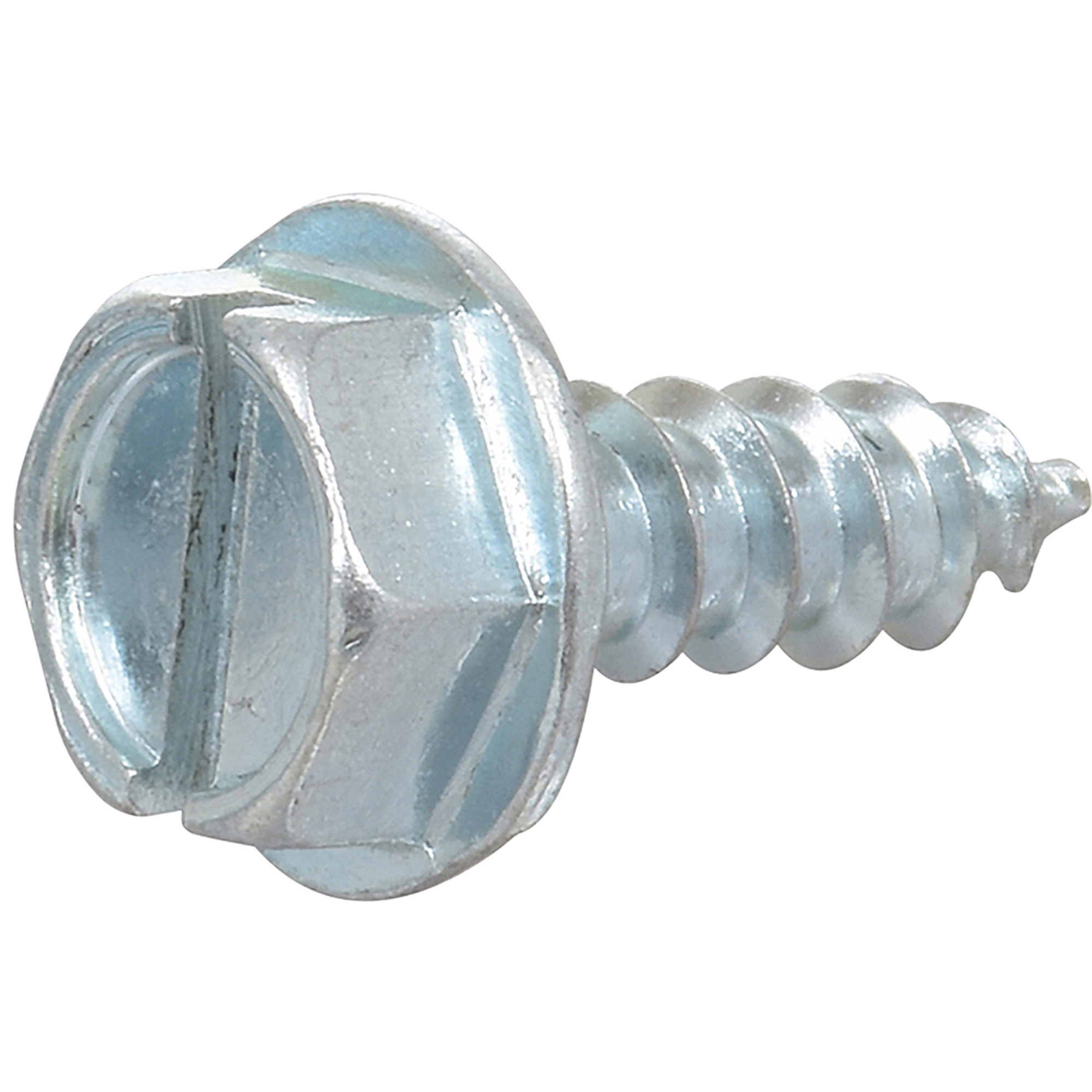Hillman Slotted Hex Zinc License Plate Screws (#14 x 3/4 in.) - 15 pc