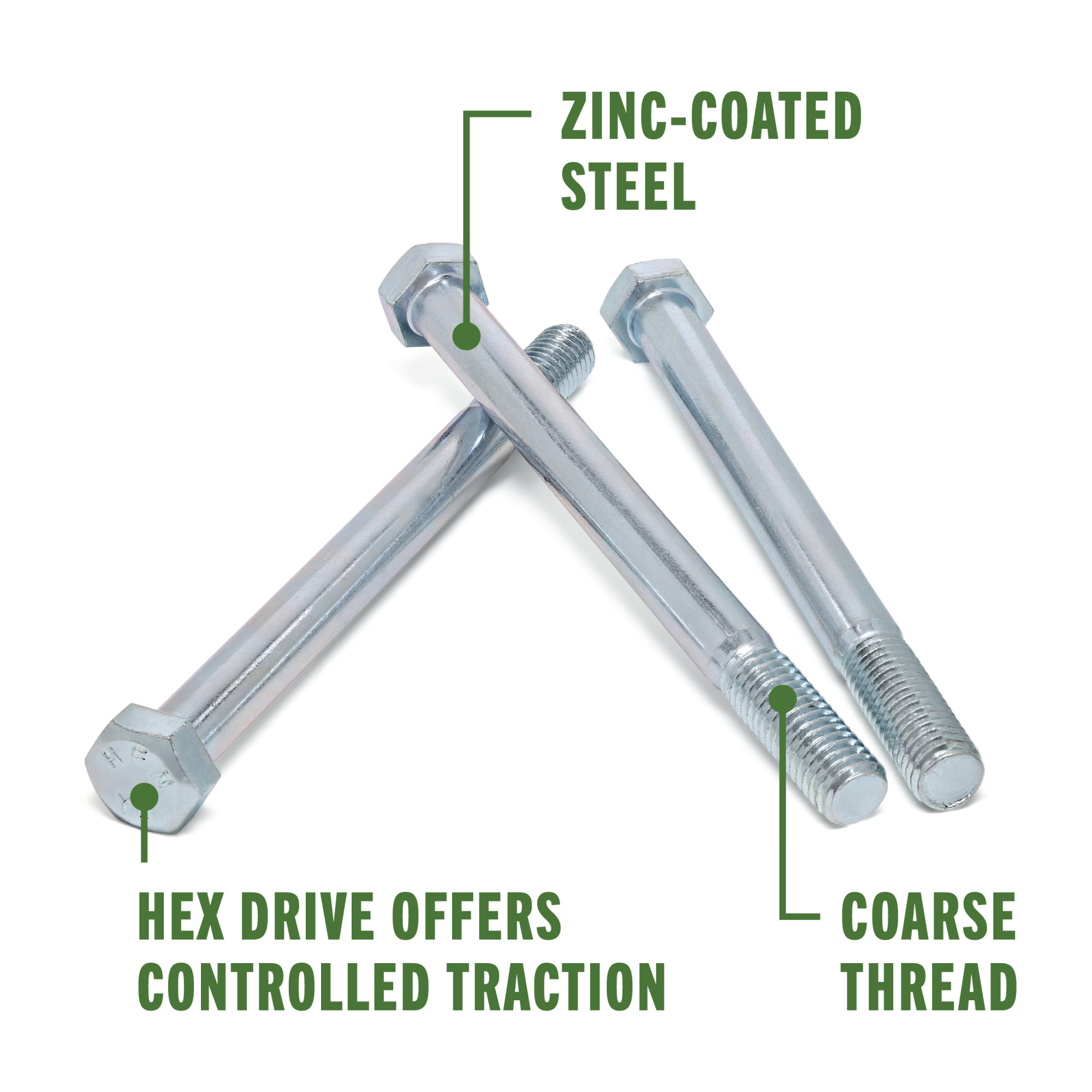 Hillman Hex Bolts 1/2 in. x 4 in.