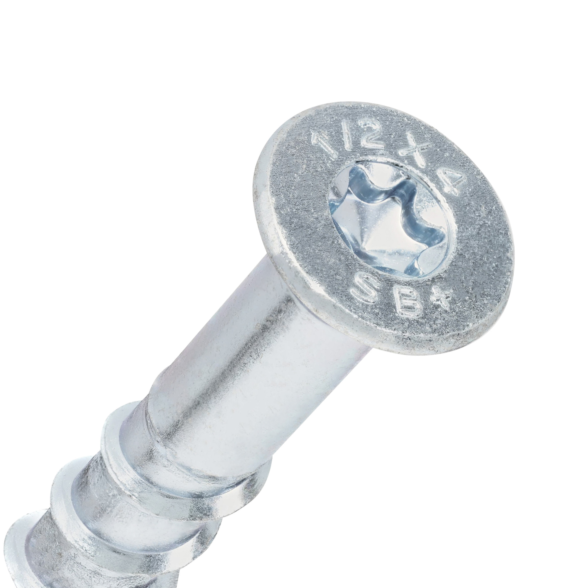 Power Pro Zinc Flat Head Screw-Bolt+ Anchor (1/2 in. x 4 in.) - 10 pc