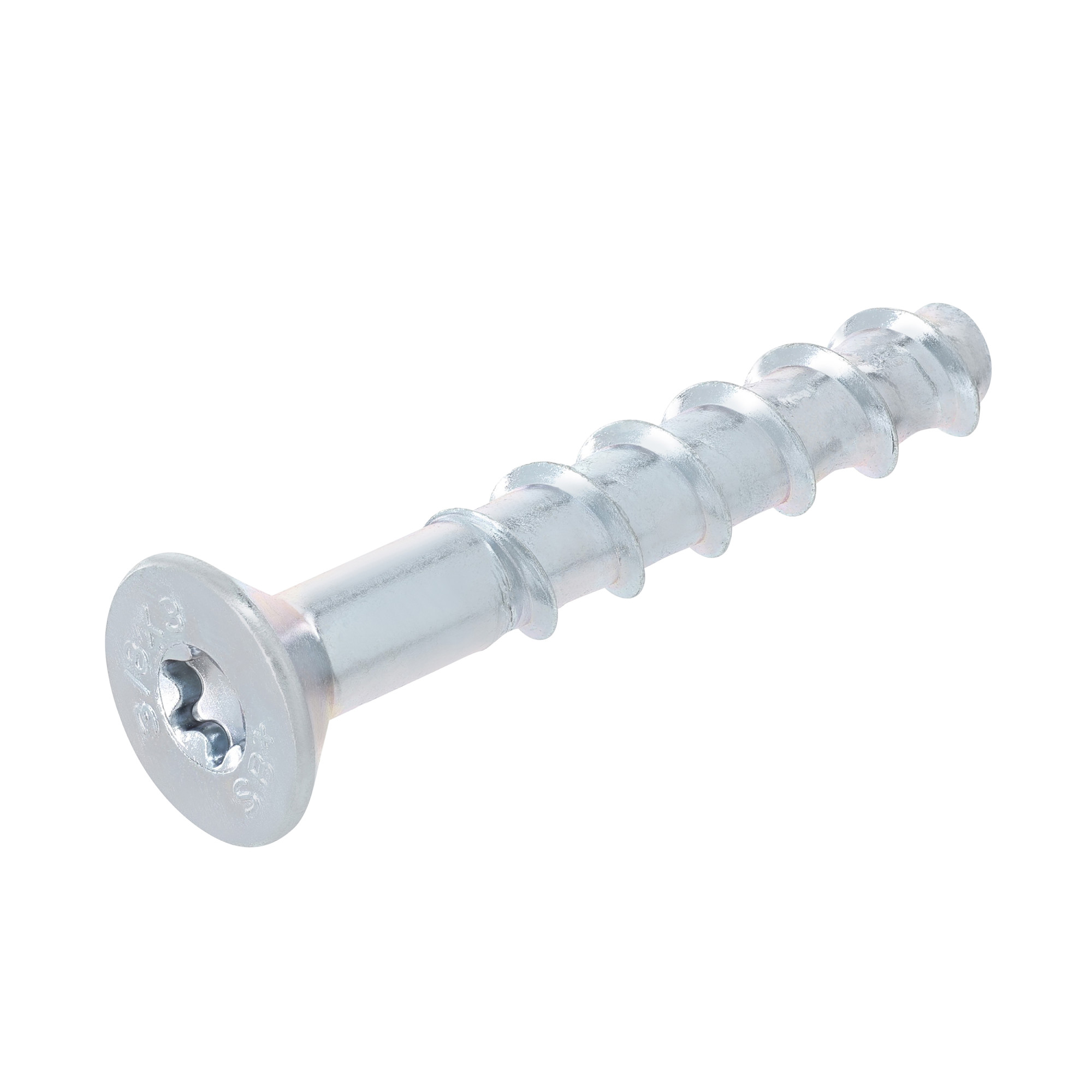 Power Pro Zinc Flat Head Screw-Bolt+ Anchor (3/8 in. x 3 in.) - 15 pc