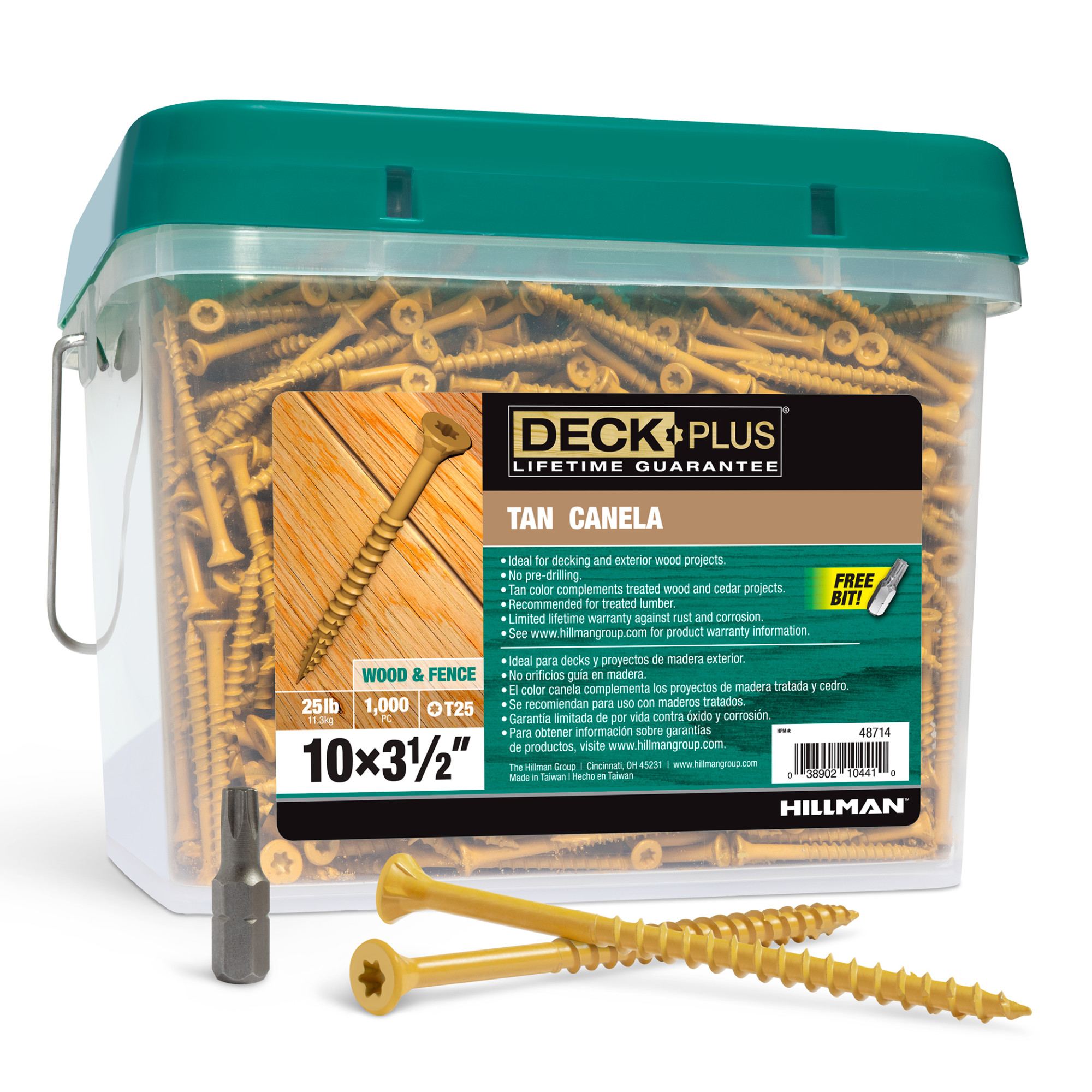 Deck Plus Tan Deck Screws (#10 x 3-1/2 in.)