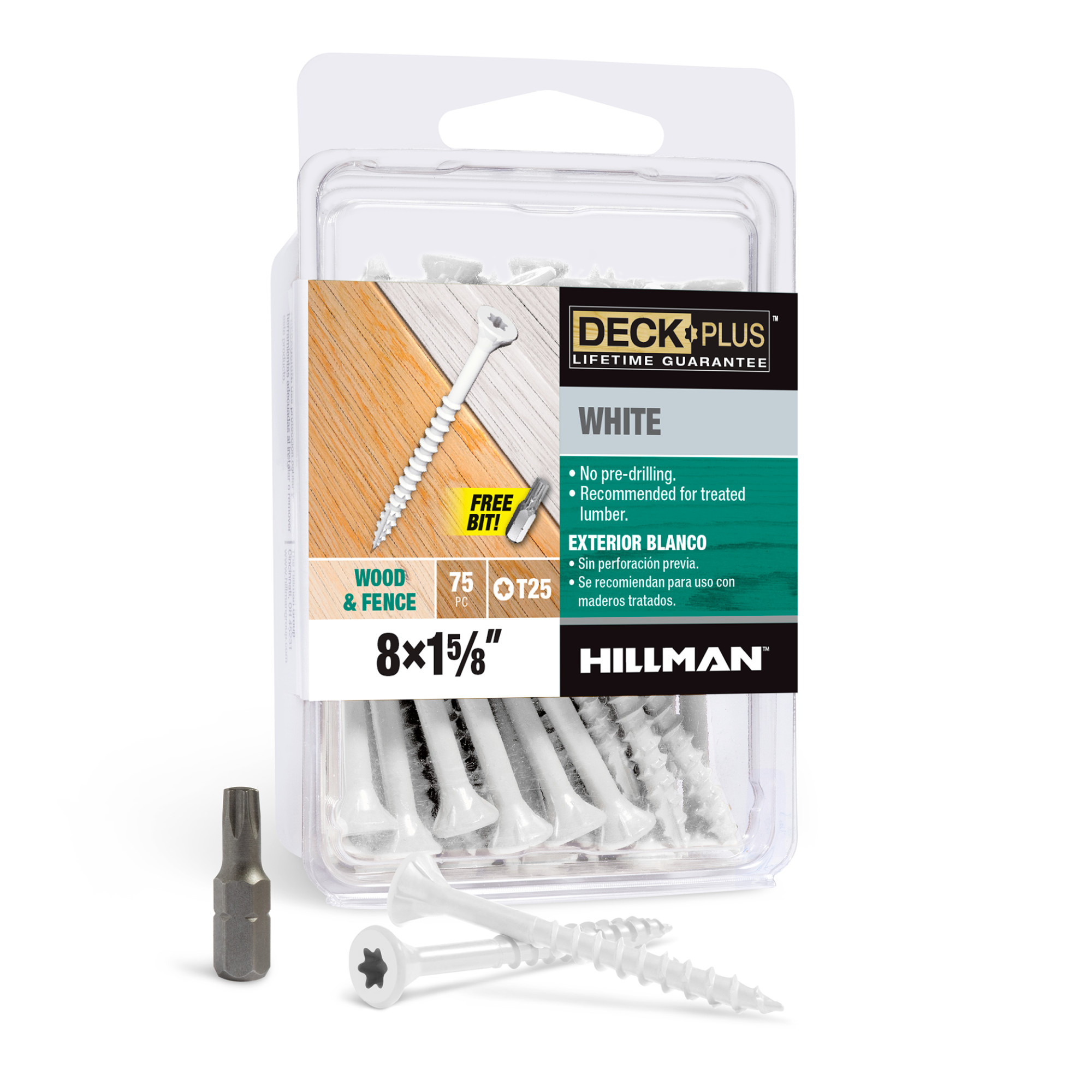 Deck Plus White Deck Screws (#8 x 1-5/8 in.)