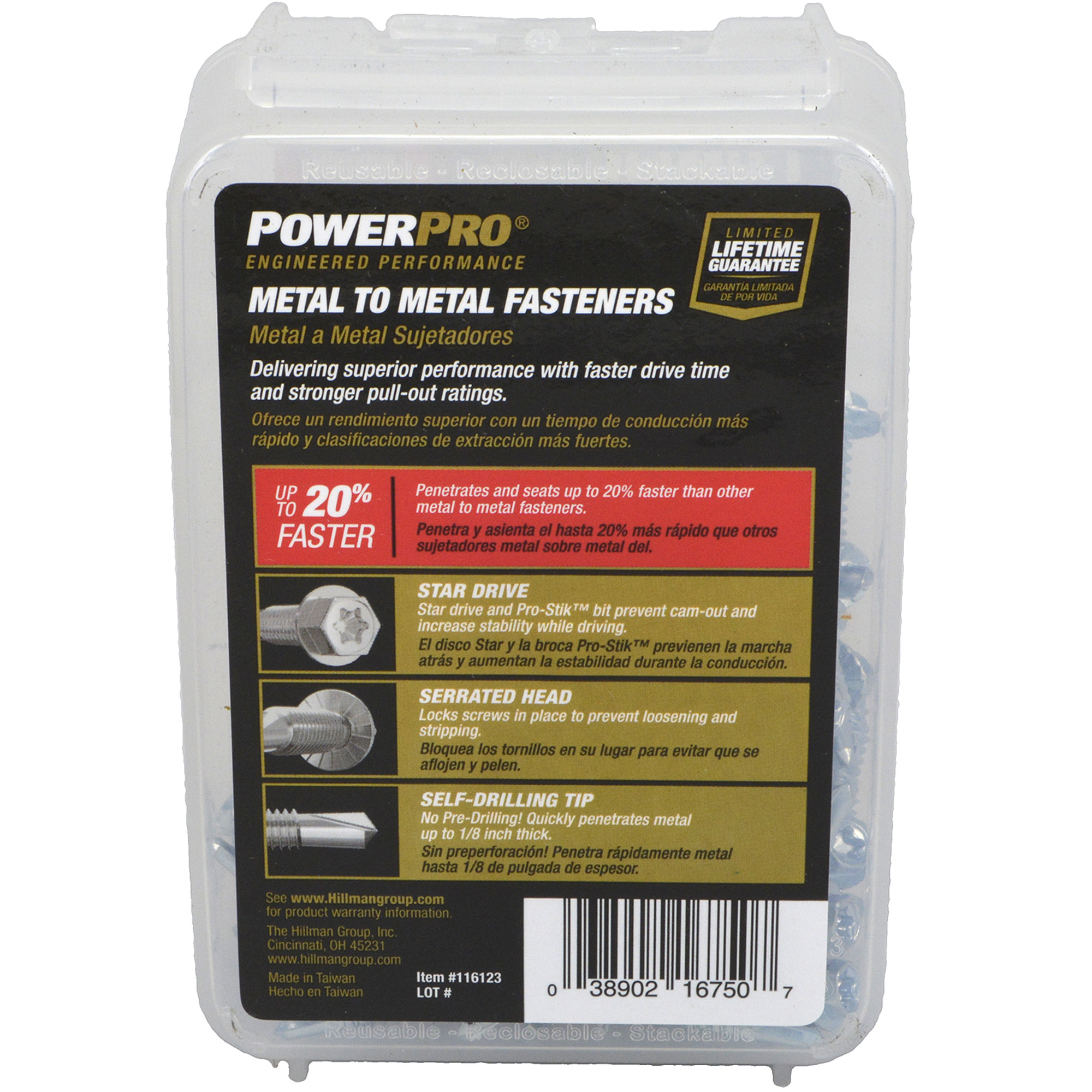 Power Pro Premium Hex Zinc Sheet Metal Self-Drilling Screws (#10-32 x 1 in.)-105 pc