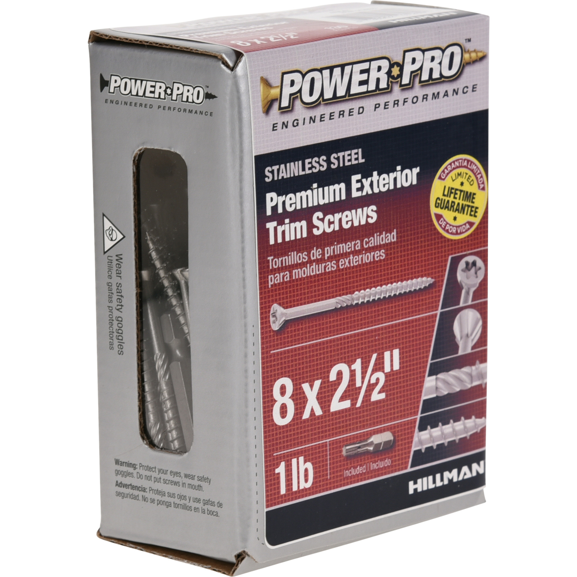 Power Pro Premium 305 Stainless Steel Trim Screws (#8 x 2-1/2 in.) - 130 pc