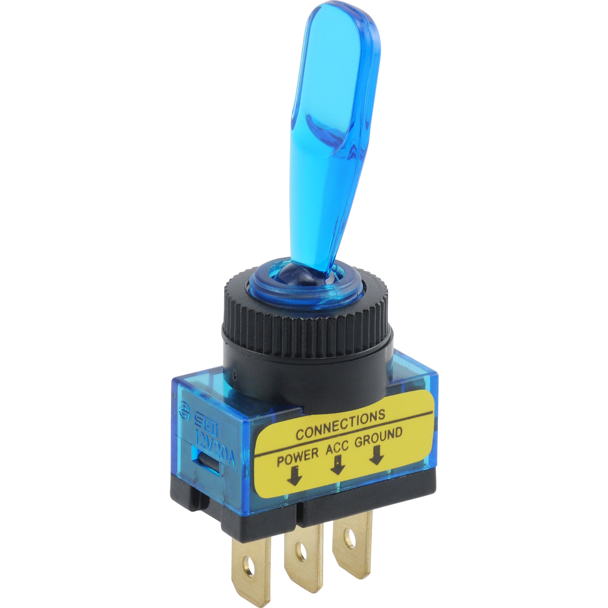 Hillman Blue Paddle SPST On-Off Lighted Toggle Switch (20 Amp) - 1 pc