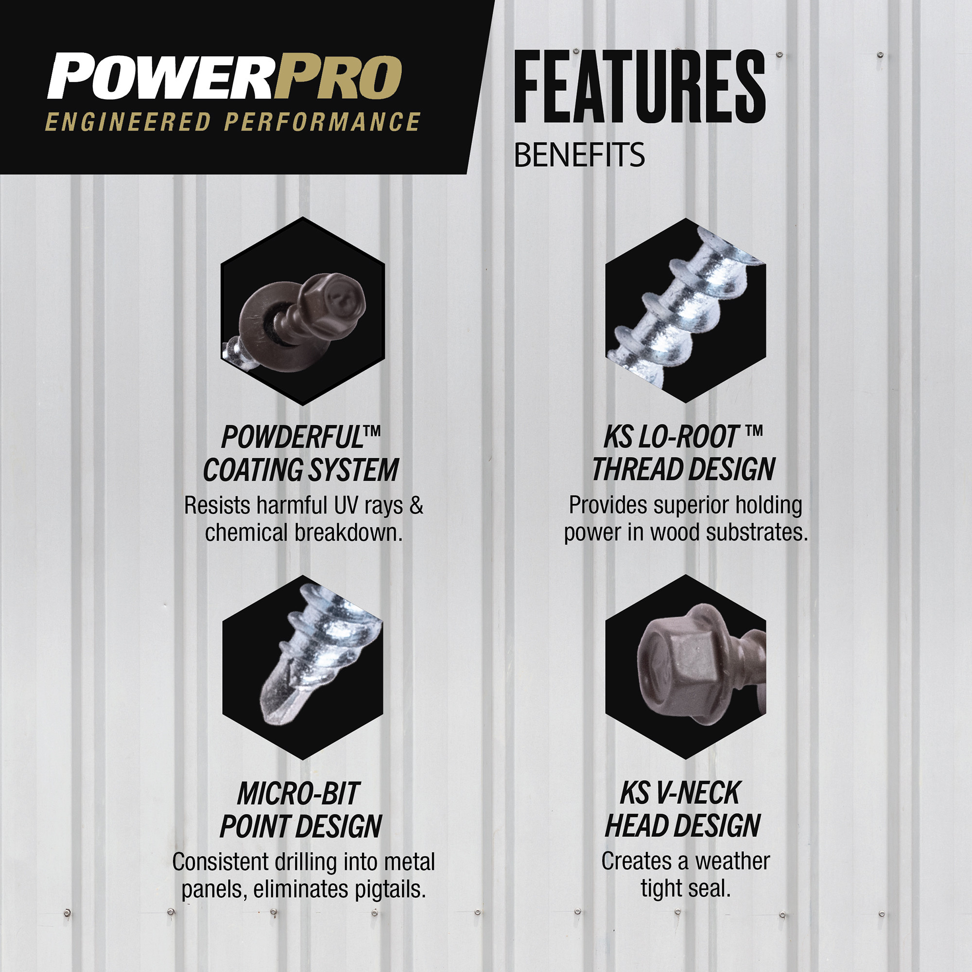 Power Pro Bronze Metal Self Drilling Roofing Screws (#10 x 1-1/2 in.) - 98 pc