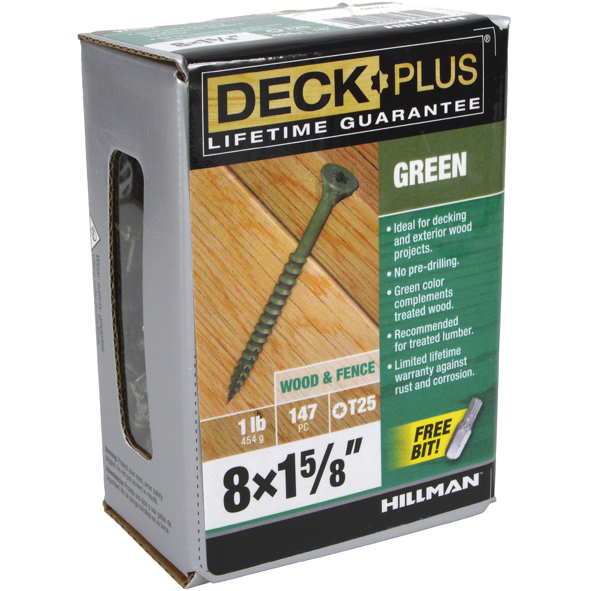 Deck Plus Green Deck Screws (#8 x 1-5/8 in.)