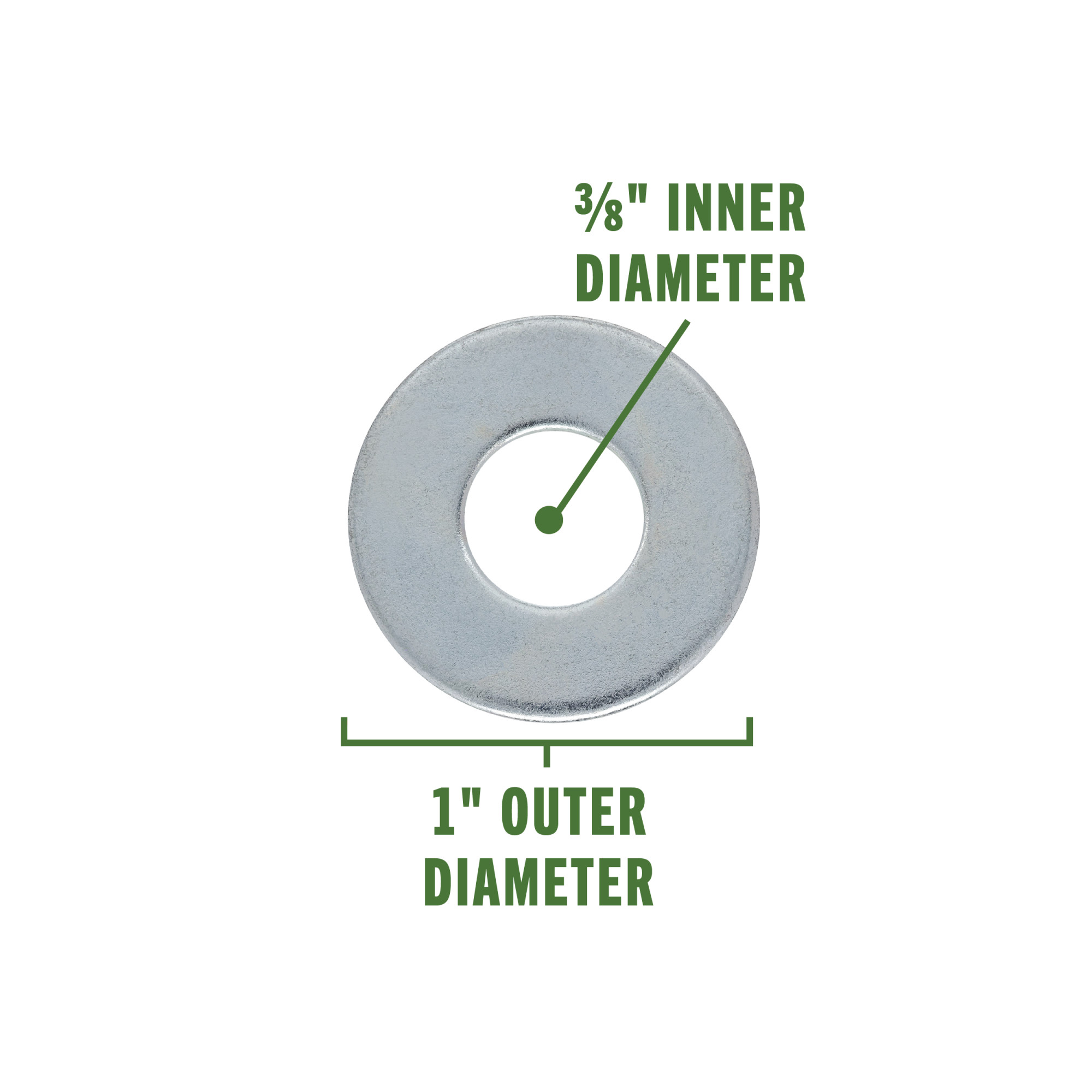 Hillman USS Flat Washers 3/8 in.