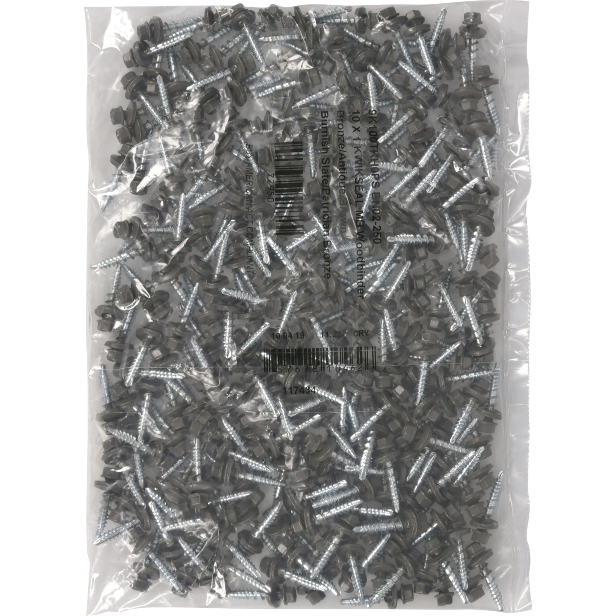 Power Pro Black Self Drilling Metal-to-Wood Roofing Screws (#10 x 1 in.) - 250 pc