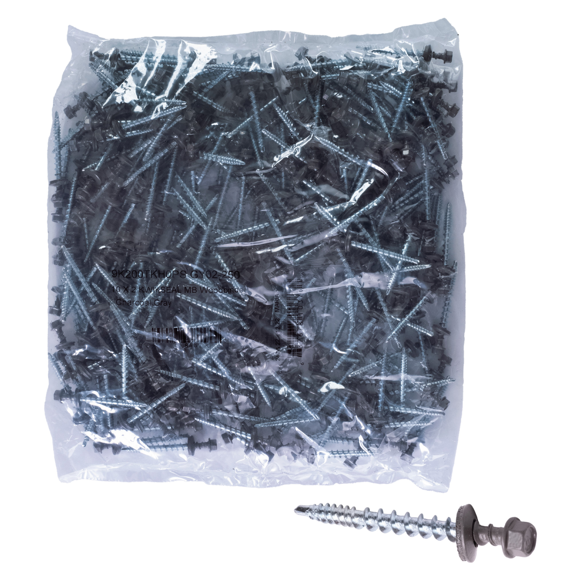 Power Pro Gray Self Drilling Metal-to-Wood Roofing Screws (#10 x 2 in.) - 250 pc