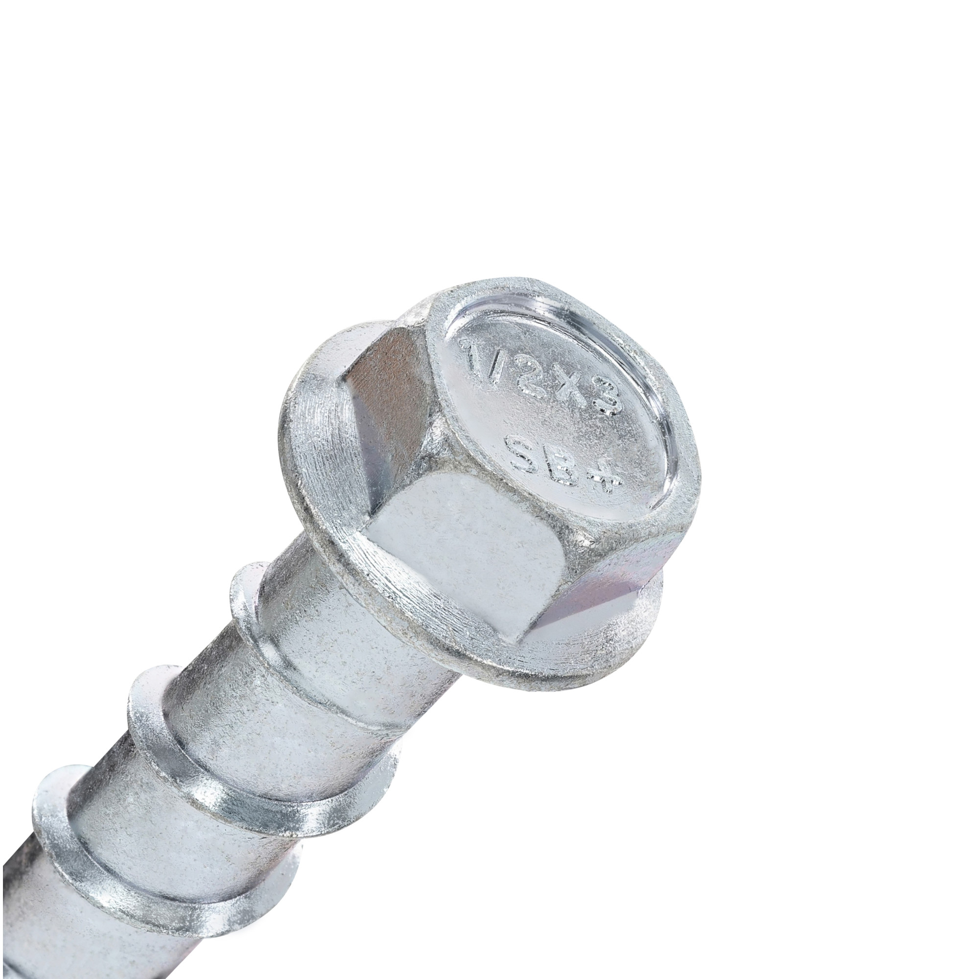 Power Pro Zinc Hex Washer Head Screw-Bolt+ Anchors (1/2 in. x 3 in.) - 25 pc