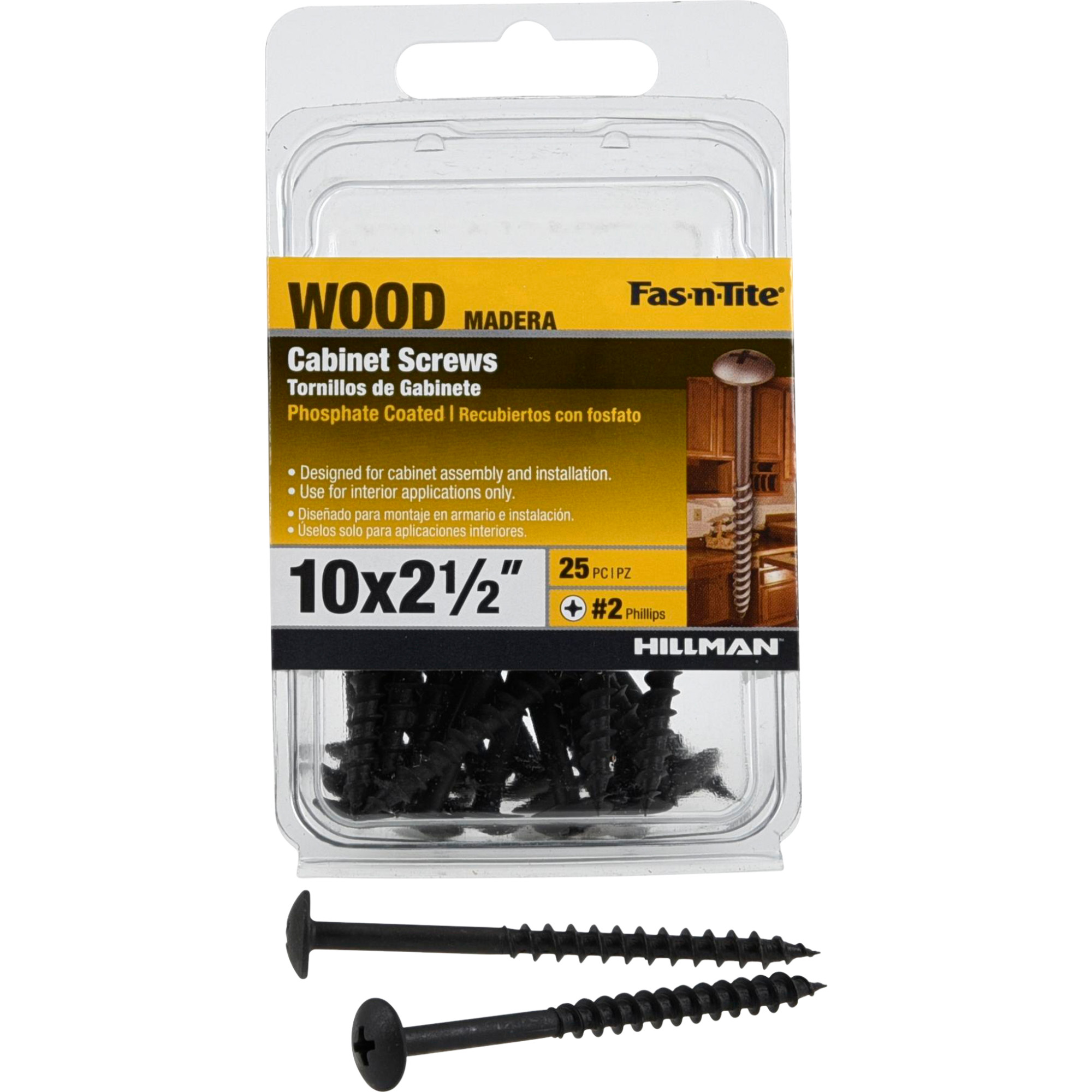 Hillman Truss Head Phillips Coarse Cabinet Screws (#10 x 2-1/2 in.) - 25 pc