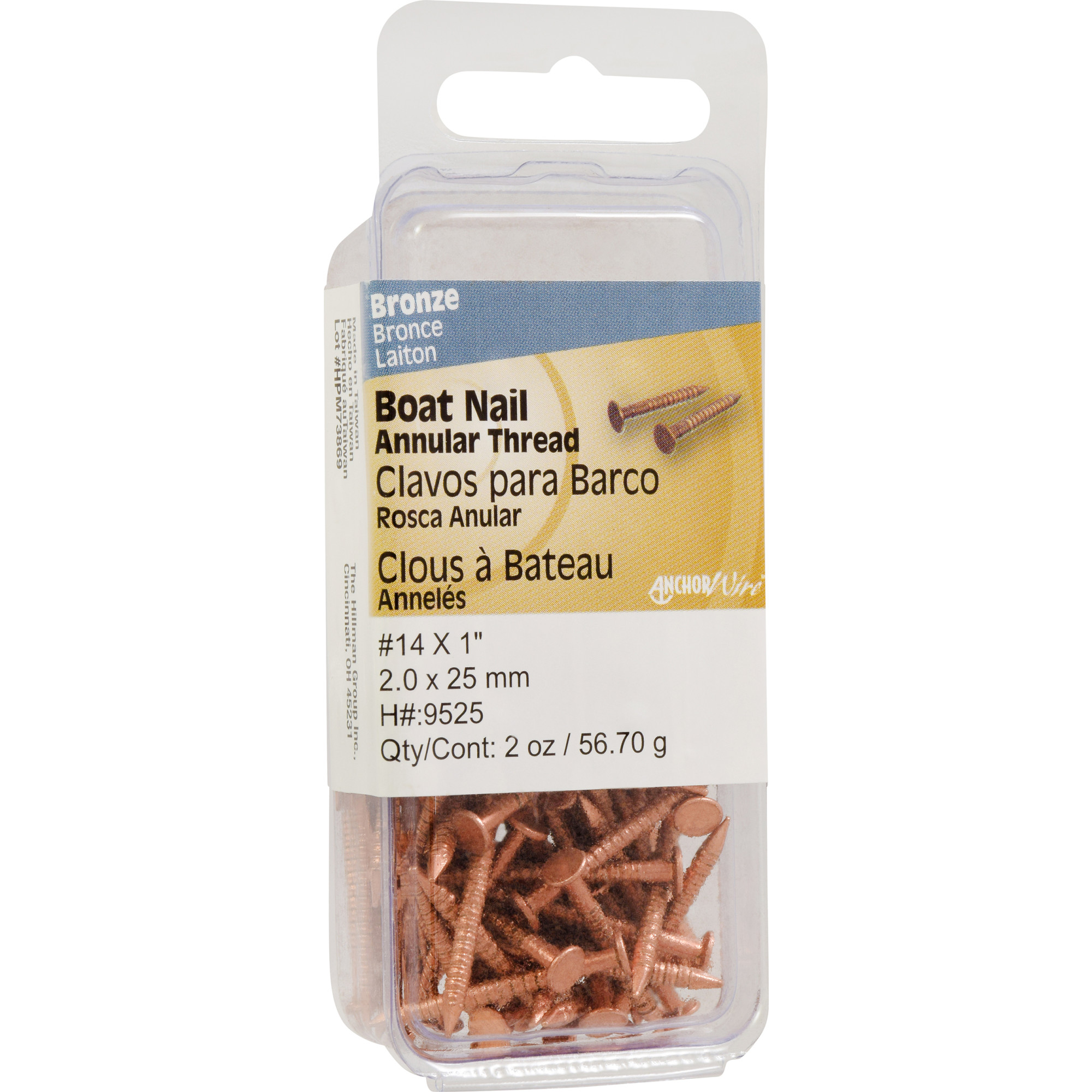 Anchor Wire Bronze Boat Nails (1 in.) - 2 oz.