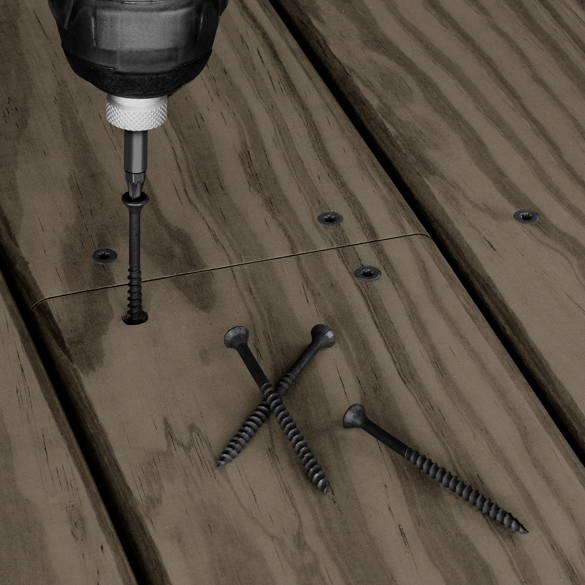 Deck Plus Black Deck Screws (#8 x 1-5/8 in.)