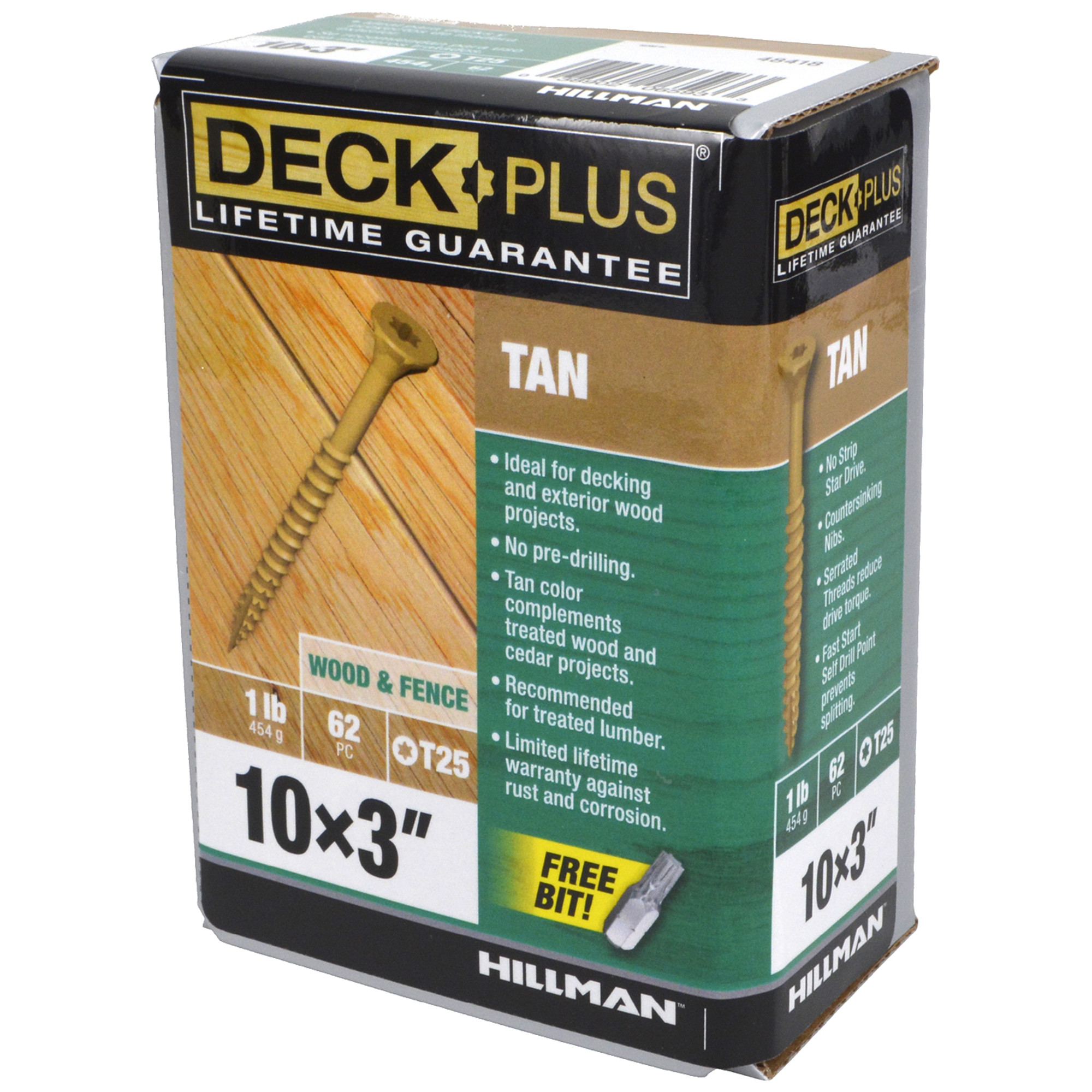 Deck Plus Tan Deck Screws (#10 x 3 in.)
