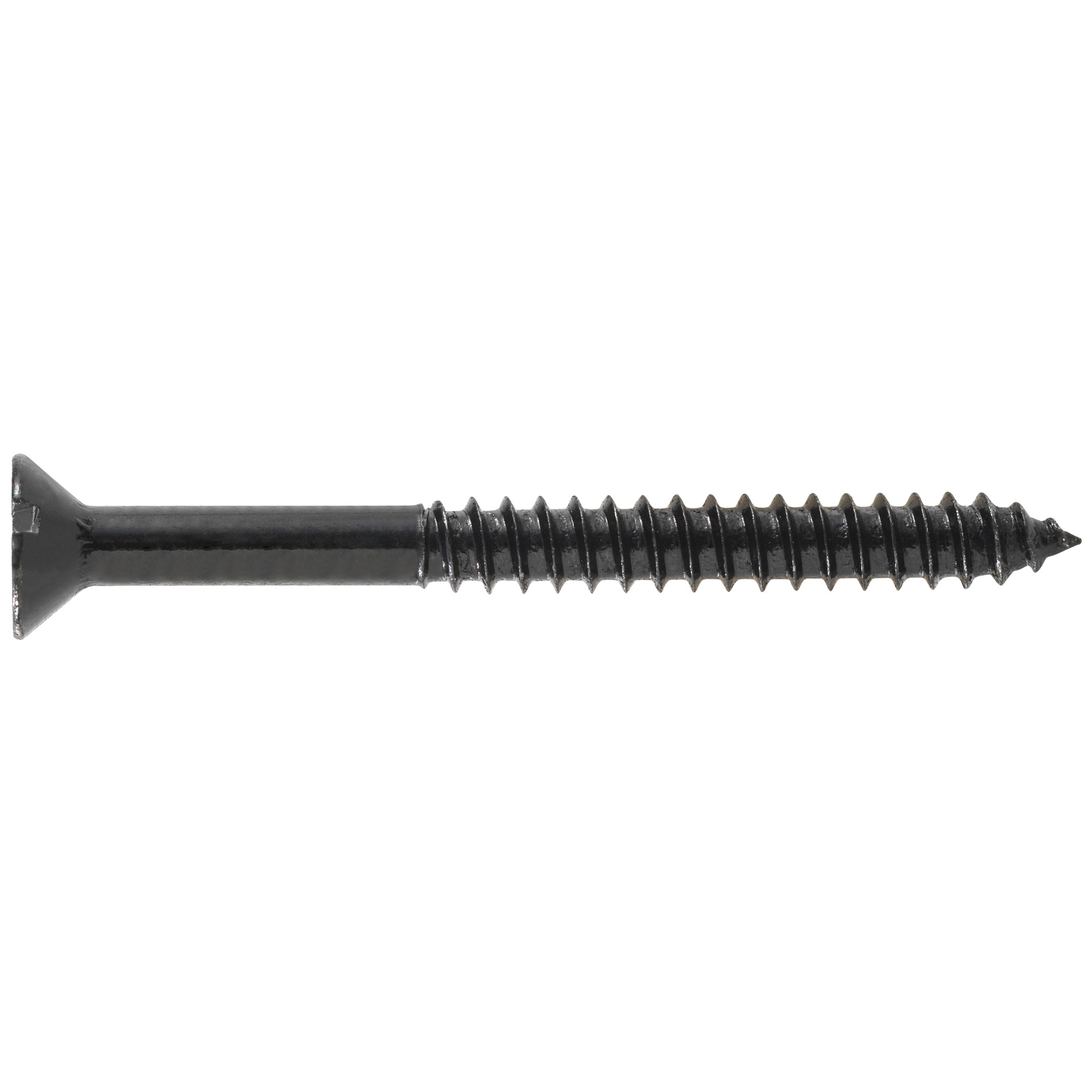 Hillman Slotted Flat Black Zinc Wood Screws (#12 x 1-1/4 in.)