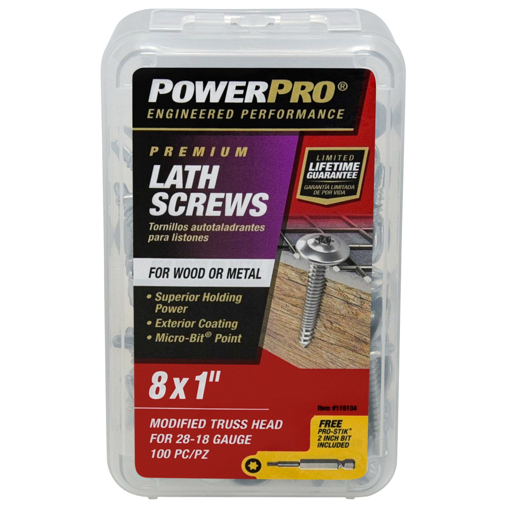 Power Pro Stainless Steel Truss-Head Lath Screws (#8 x 1 in.) - 1lb Box