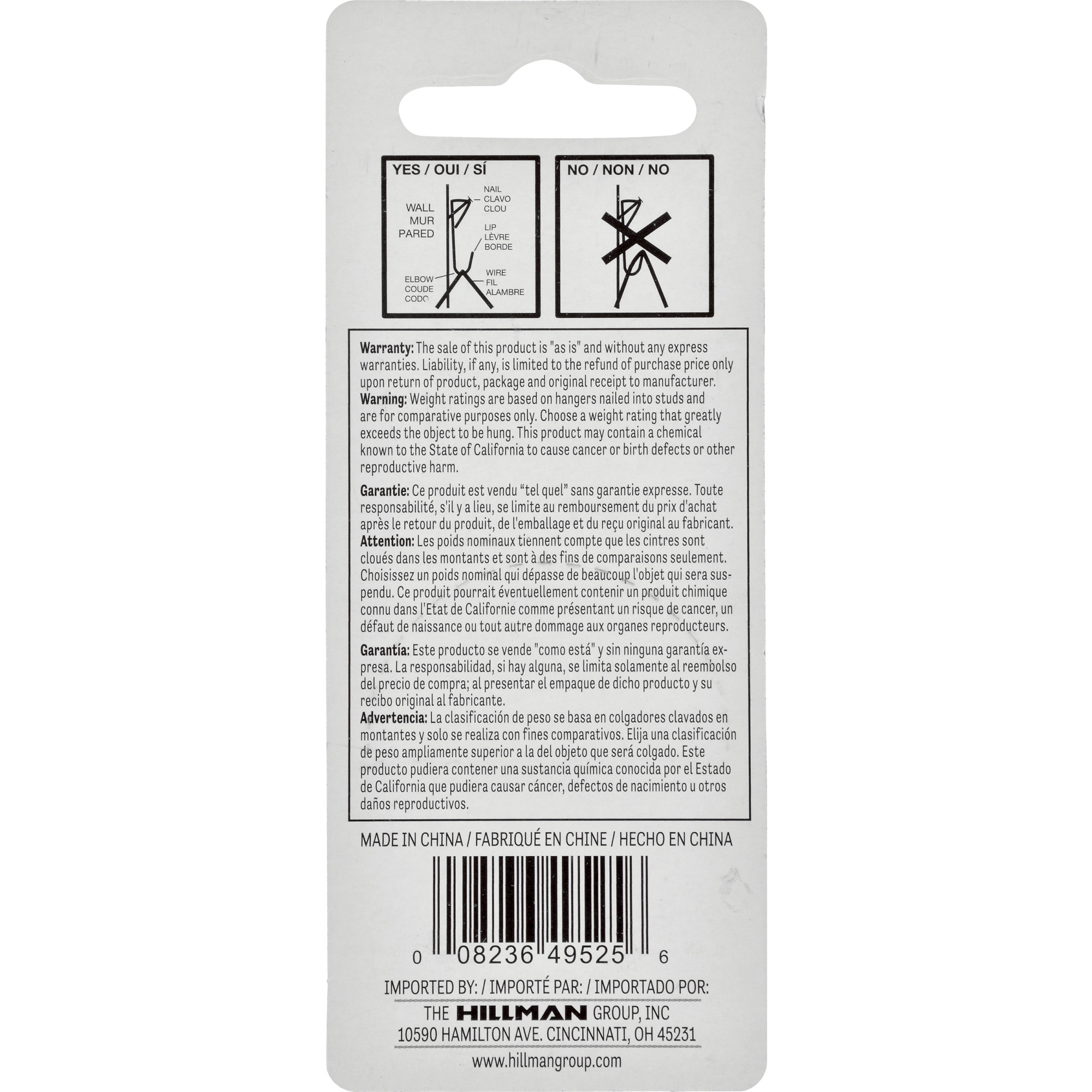 Hillman Professional Picture Hangers Brass 10lb 5 Pack