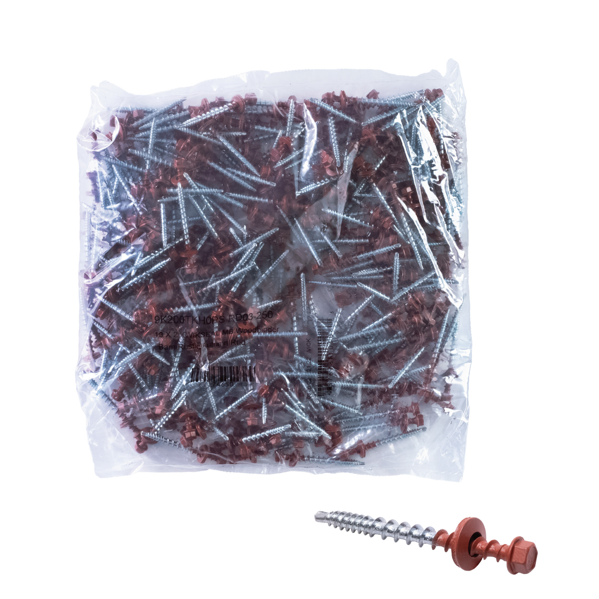 Power Pro Red Self Drilling Metal-to-Wood Roofing Screws (#10 x 2 in.) - 250 pc