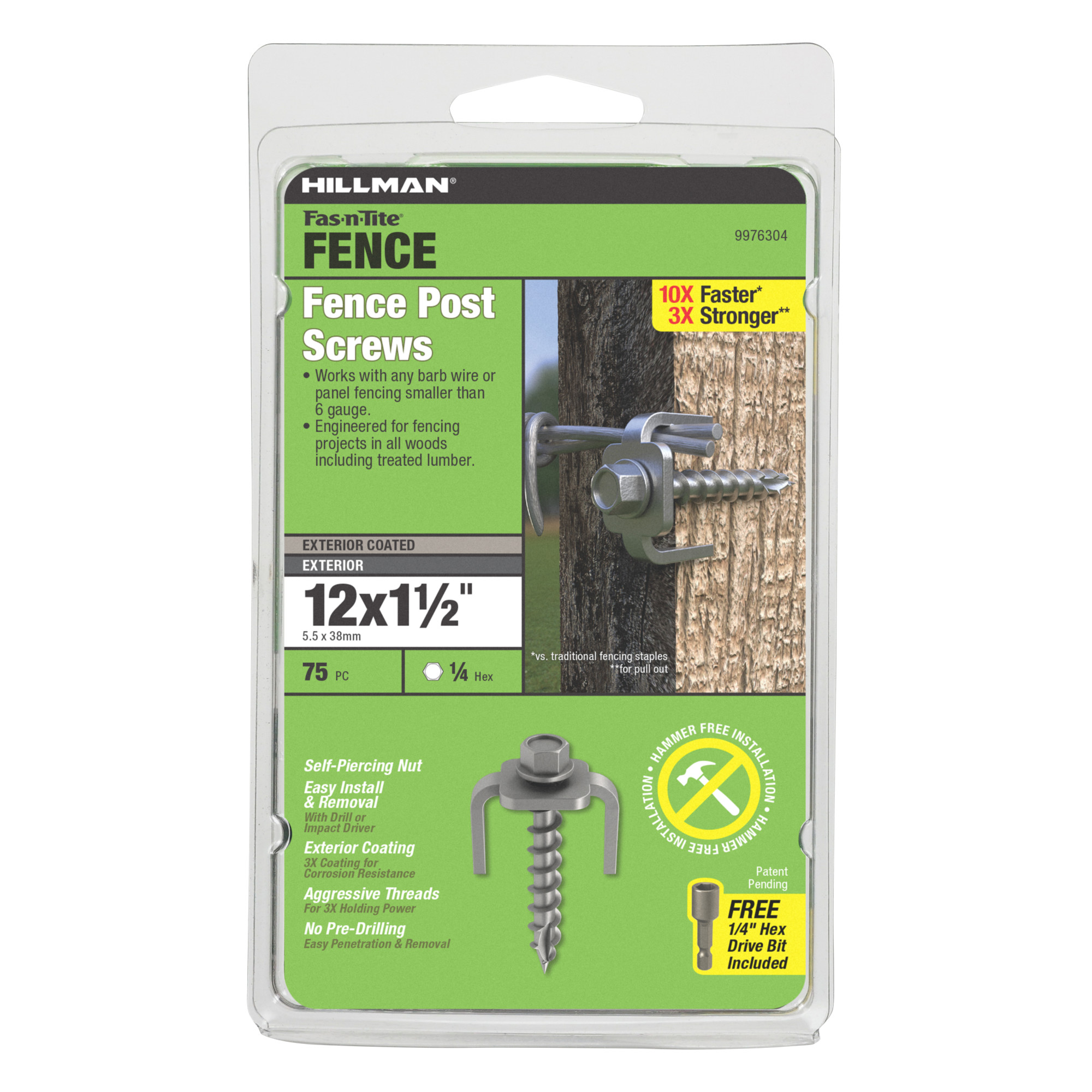Hillman Exterior-Coated Fence Post Screws (#12 x 1-1/2 in.)