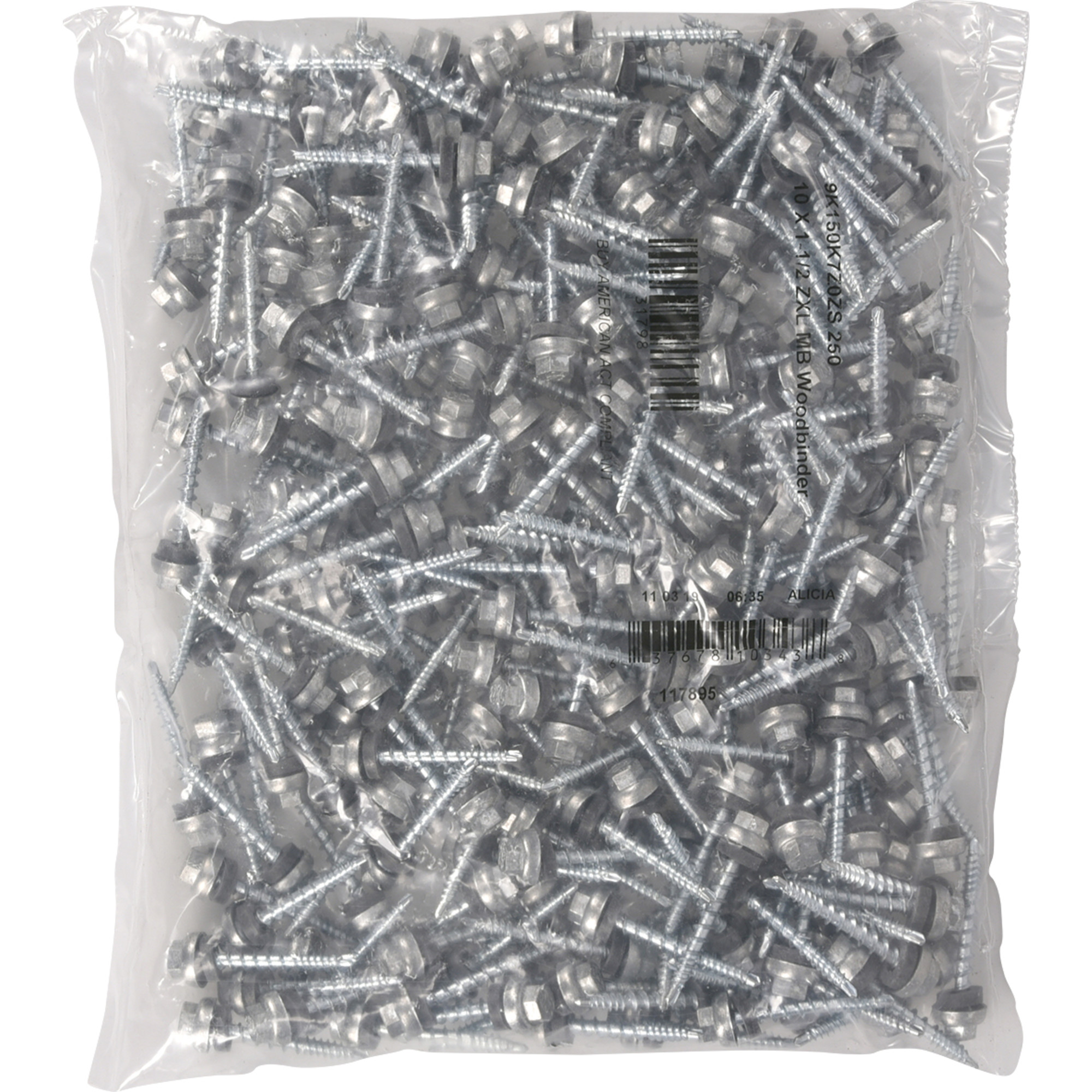 Power Pro Silver Self Drilling Metal-to-Wood Roofing Screws (#10 x 1-1/2 in.)-250pc