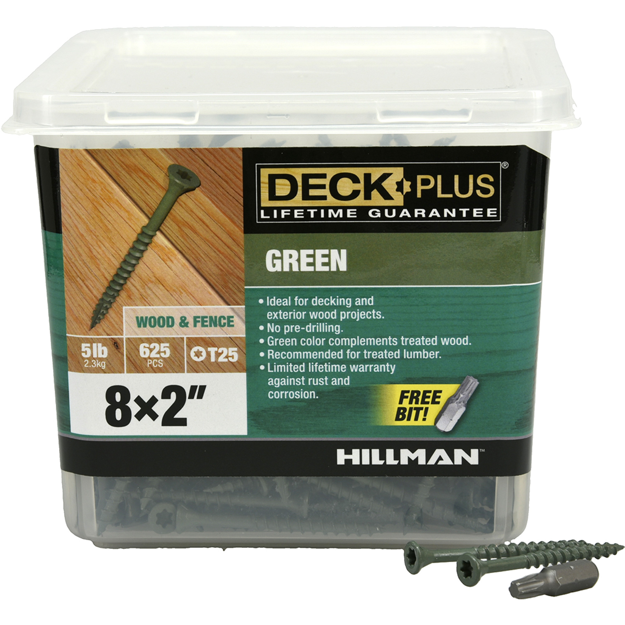 Deck Plus Green Deck Screws (#8 x 2 in.)