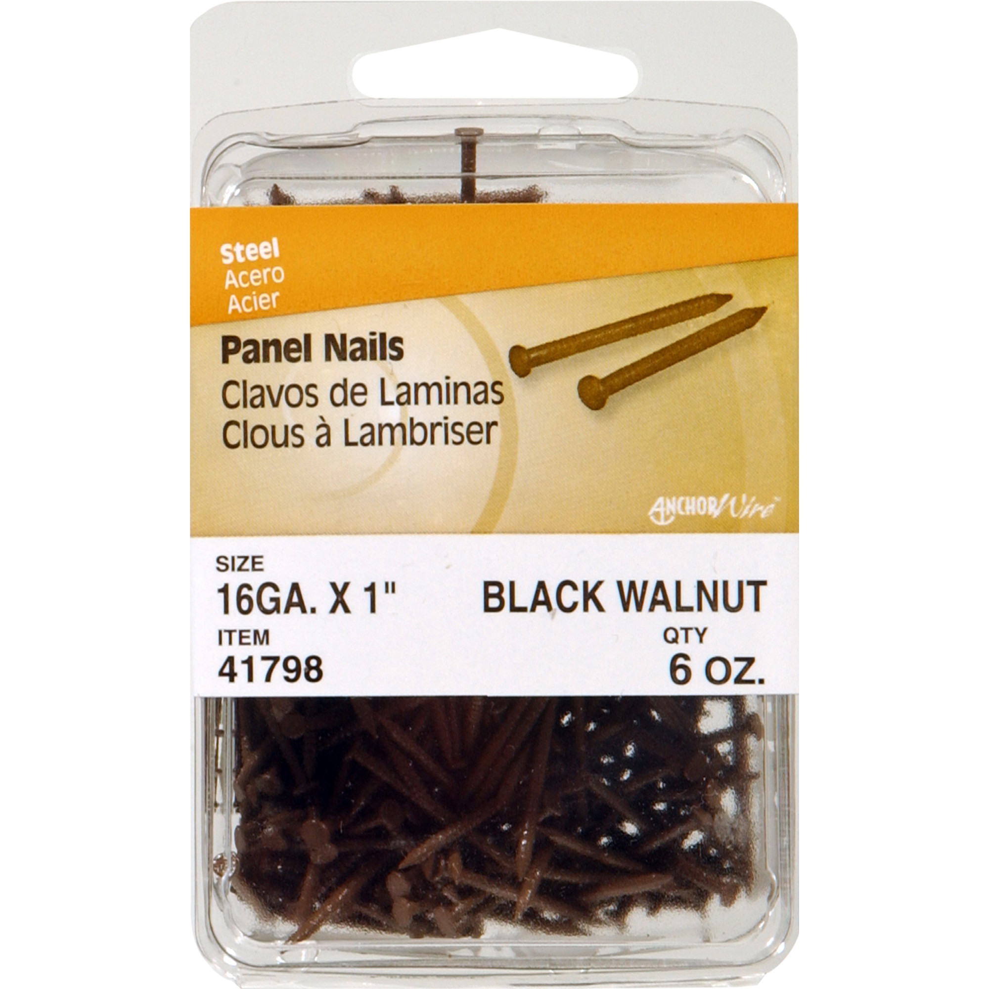 Anchor Wire Black Walnut Panel Nails (1 in.) - 334 pc