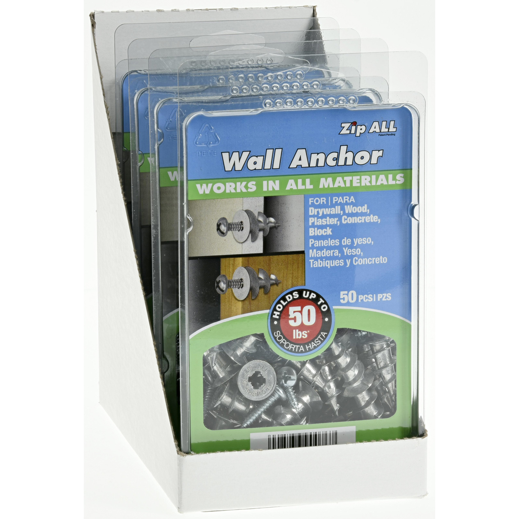 Hillman Zinc Self Drilling Drywall Anchor w/Screws (#8) - 50 pc