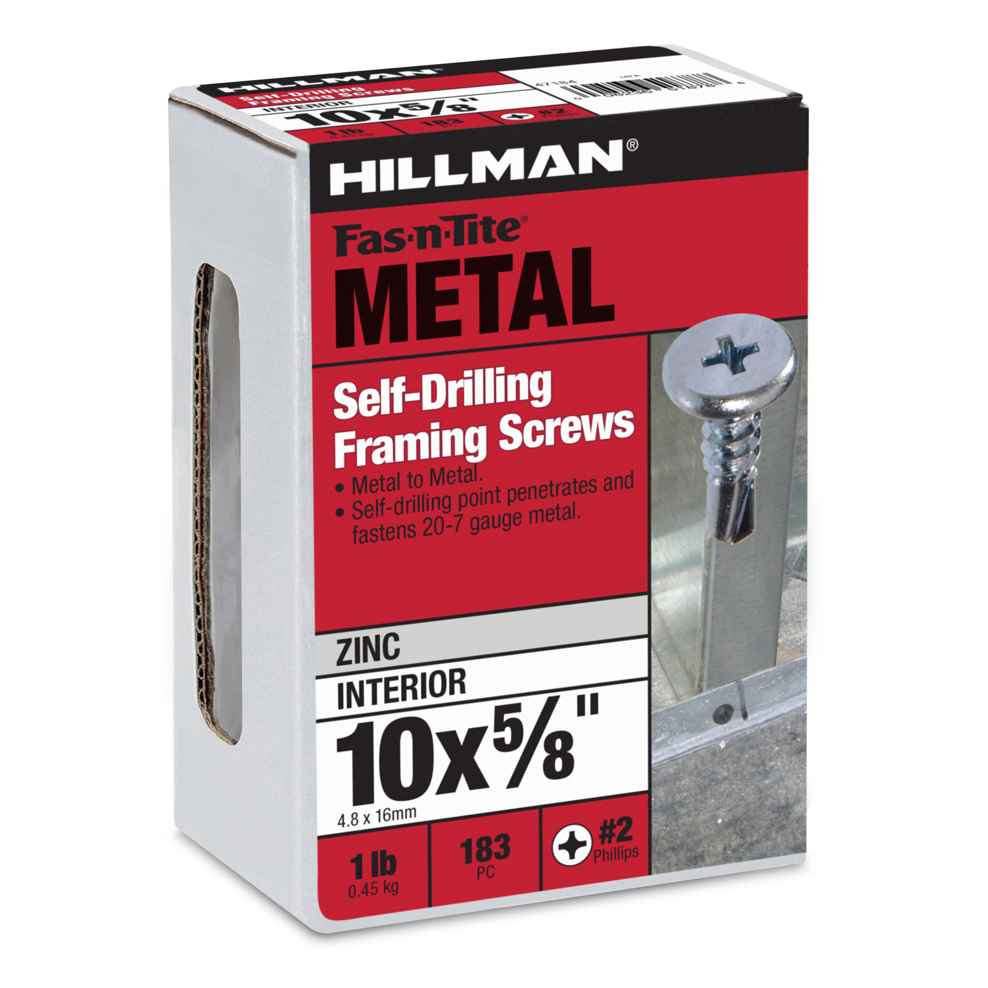 Hillman Zinc Self Drilling Pancake Framing Screws (#10 x 5/8 in.) - 1lb