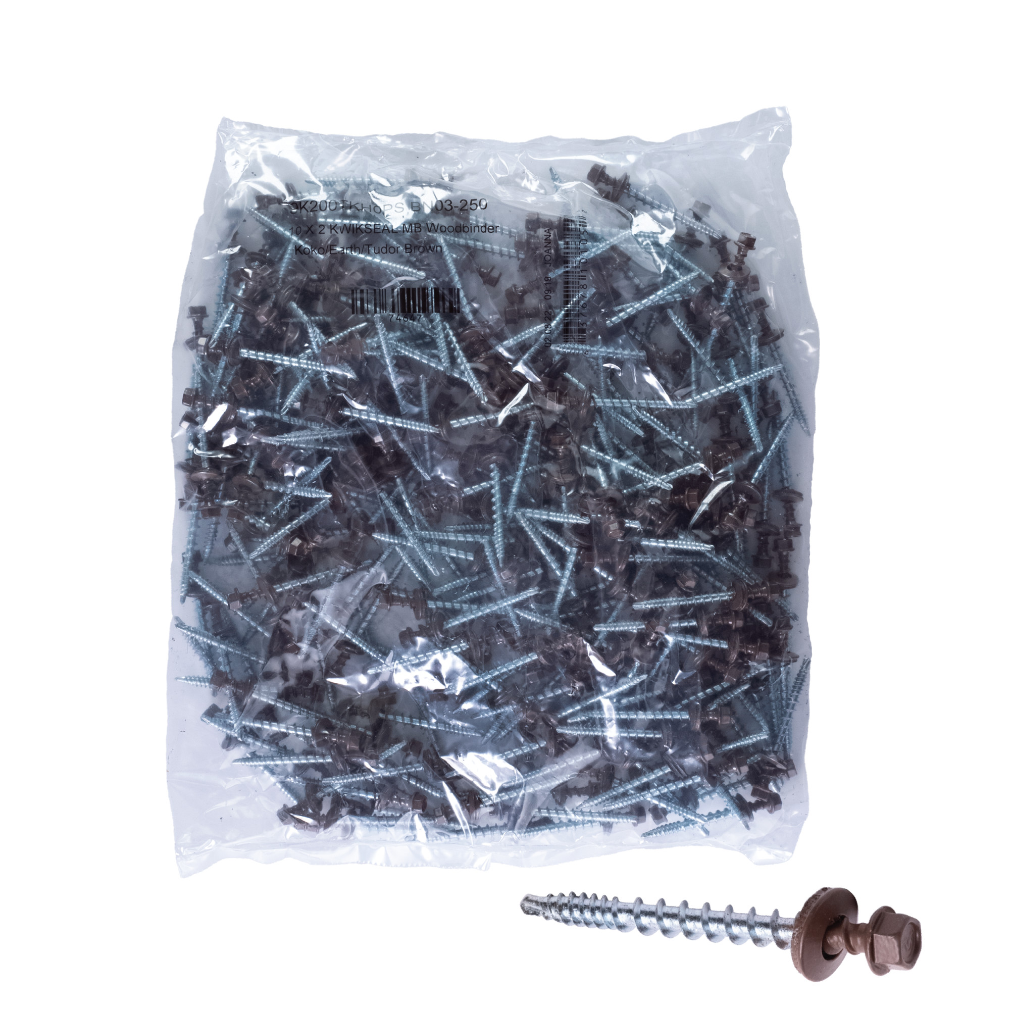 Power Pro Brown Self Drilling Metal-to-Wood Roofing Screws (#10 x 2 in.) - 250 pc