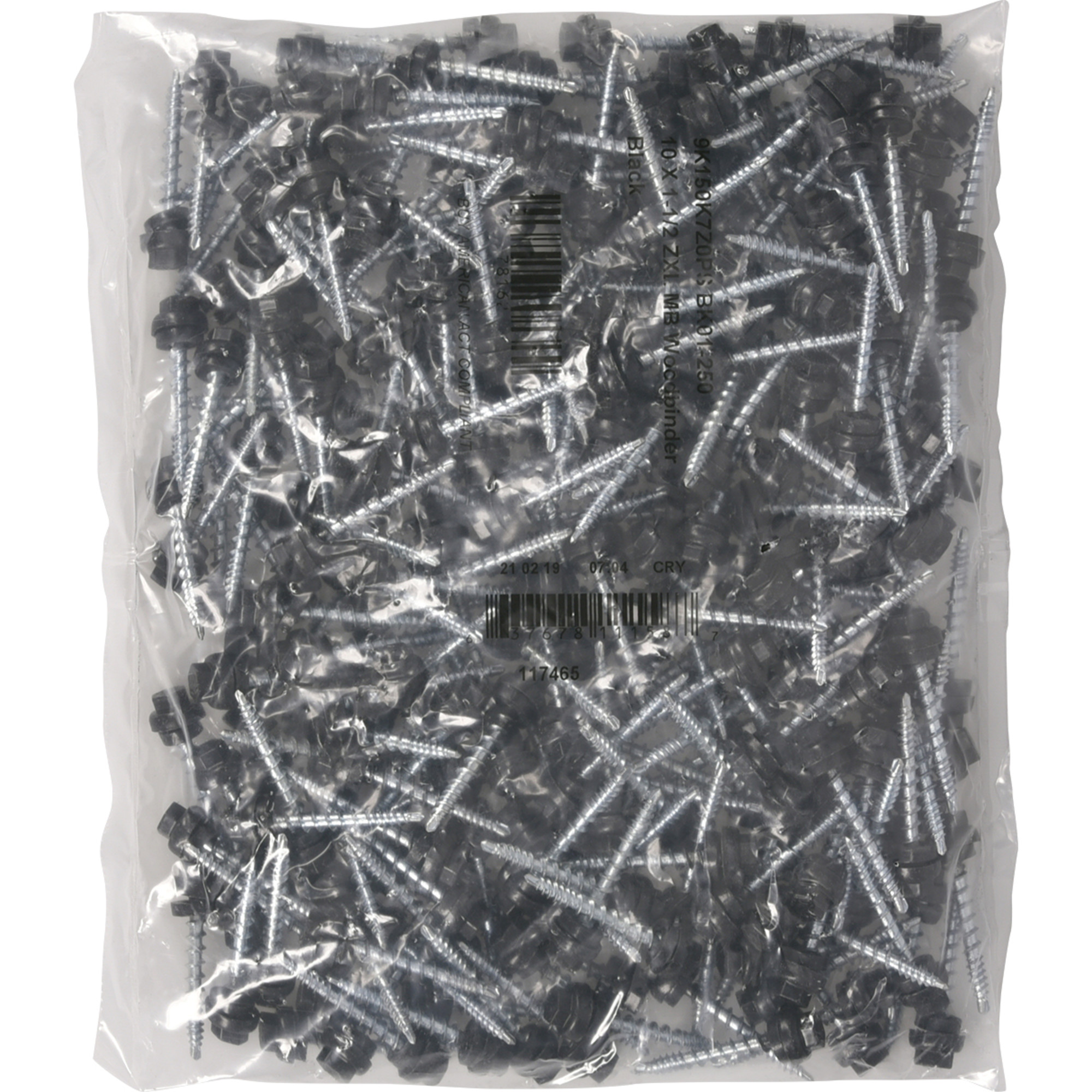 Power Pro Black Self Drilling Metal-to-Wood Roofing Screws (#10 x 1-1/2 in.)-250 pc