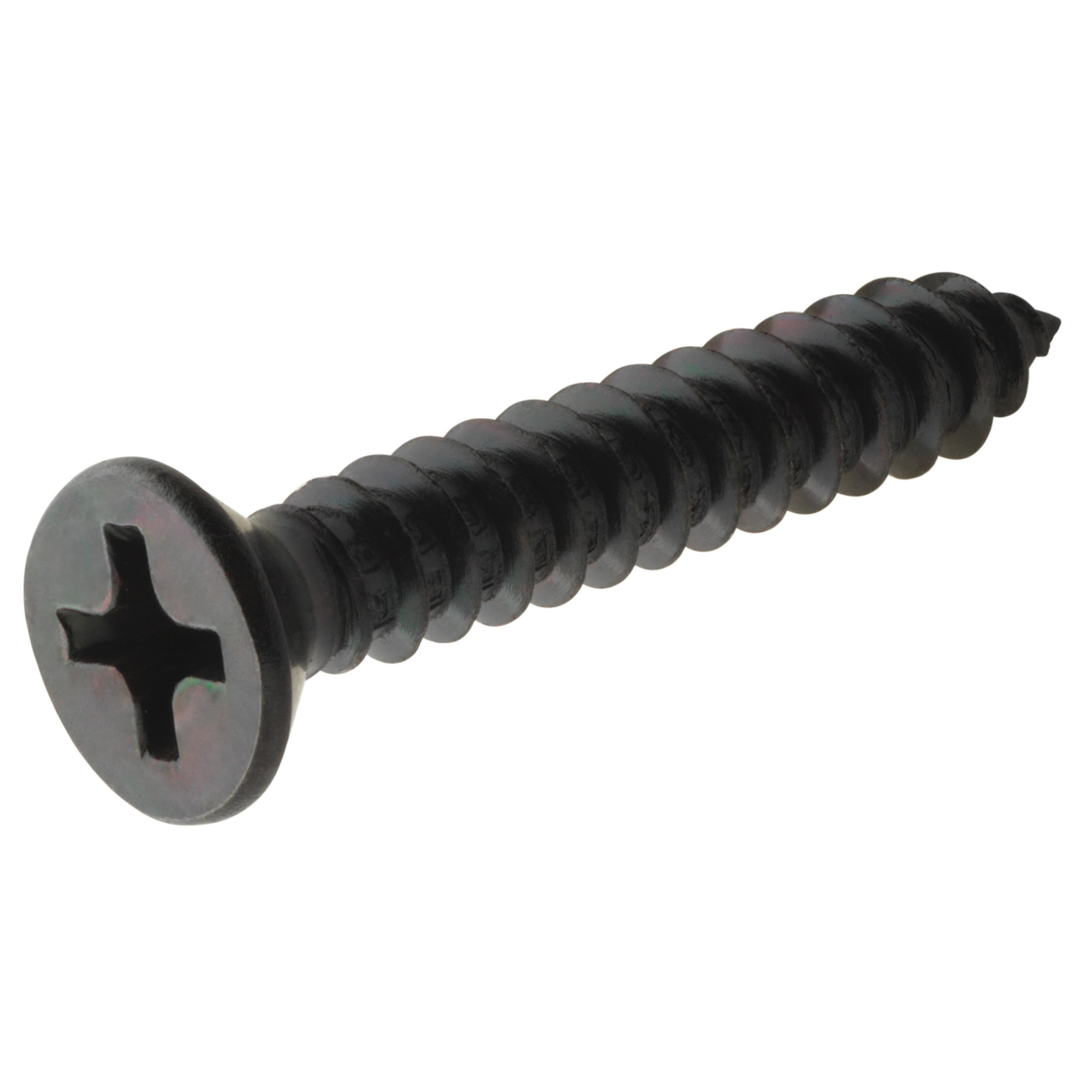 Hillman Phillips Flat Black Chromate Sheet Metal Screws (#6 x 1/2 in.) - 30 pc