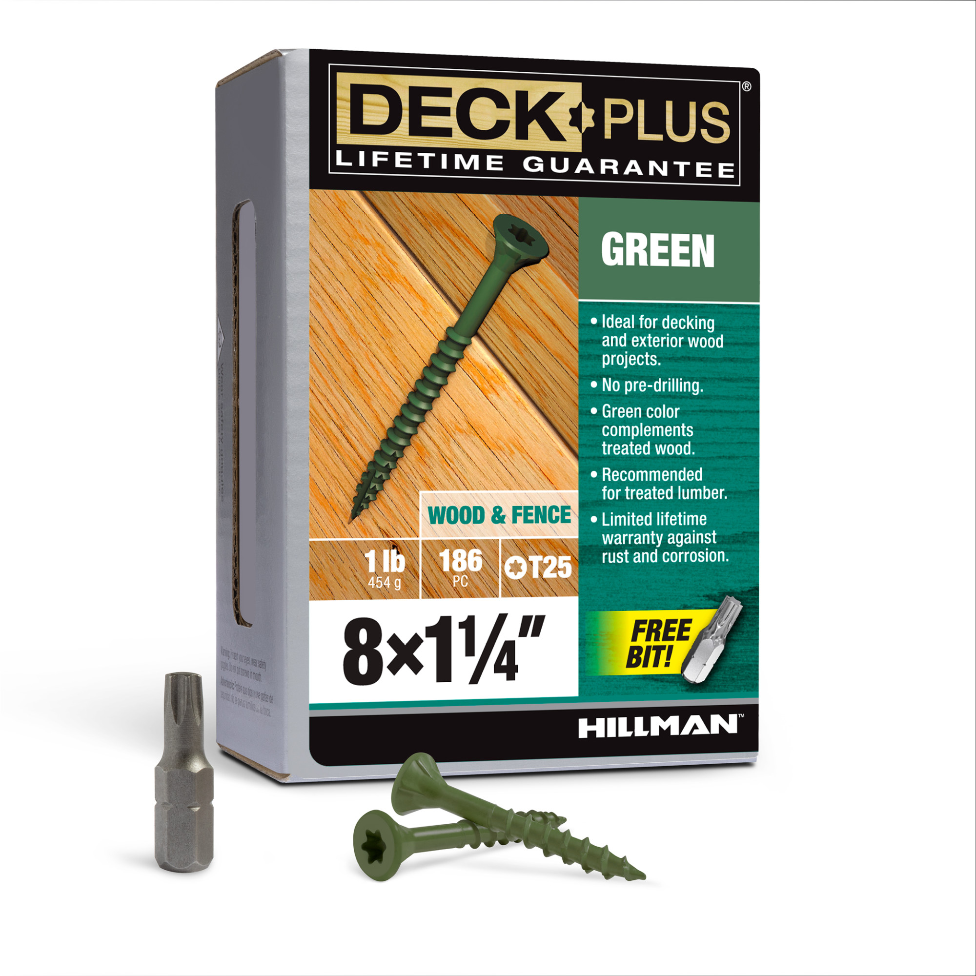 Deck Plus Green Deck Screws (#8 x 1-1/4 in.)