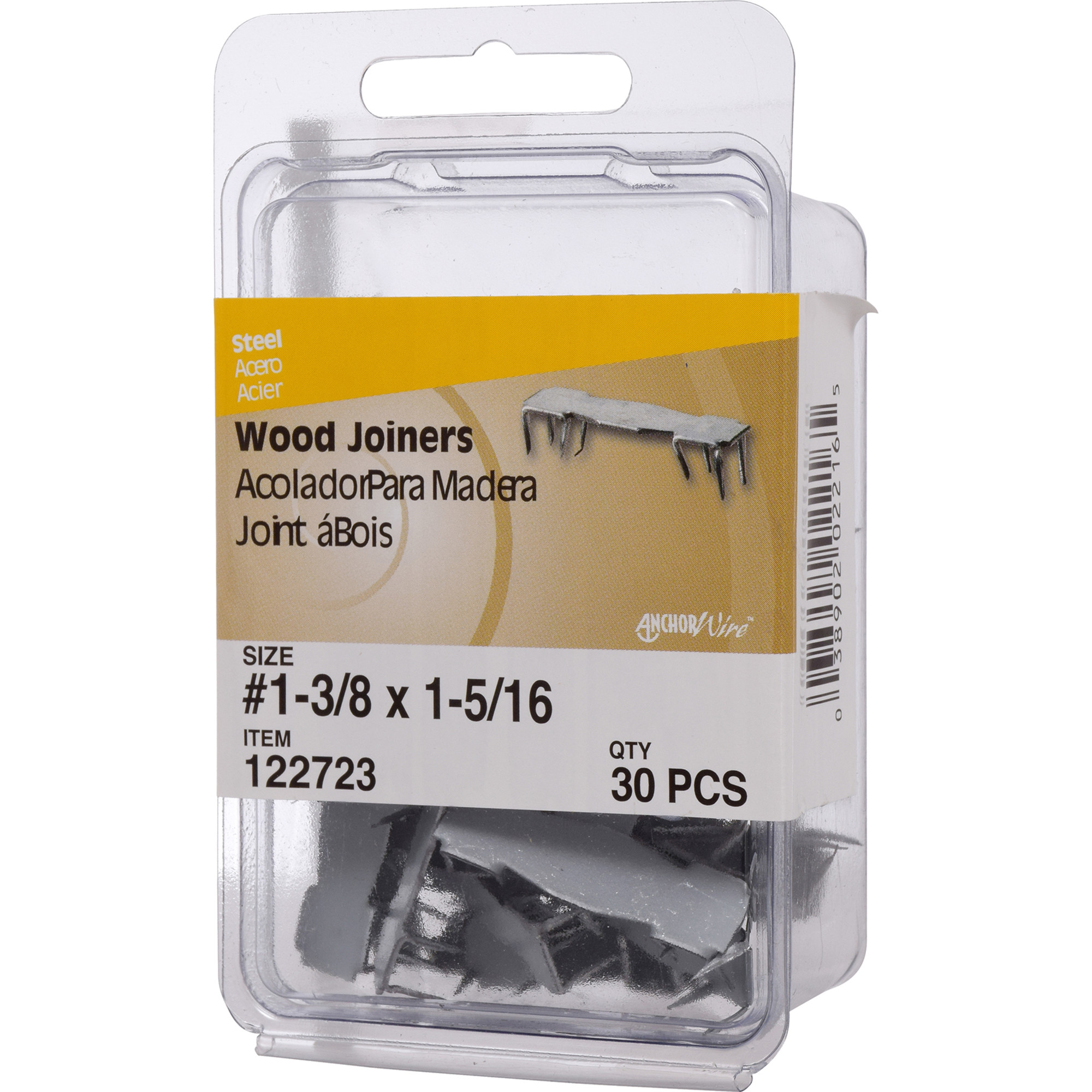 Anchor Wire Bright Wood Joiners (#1) - 30 pc