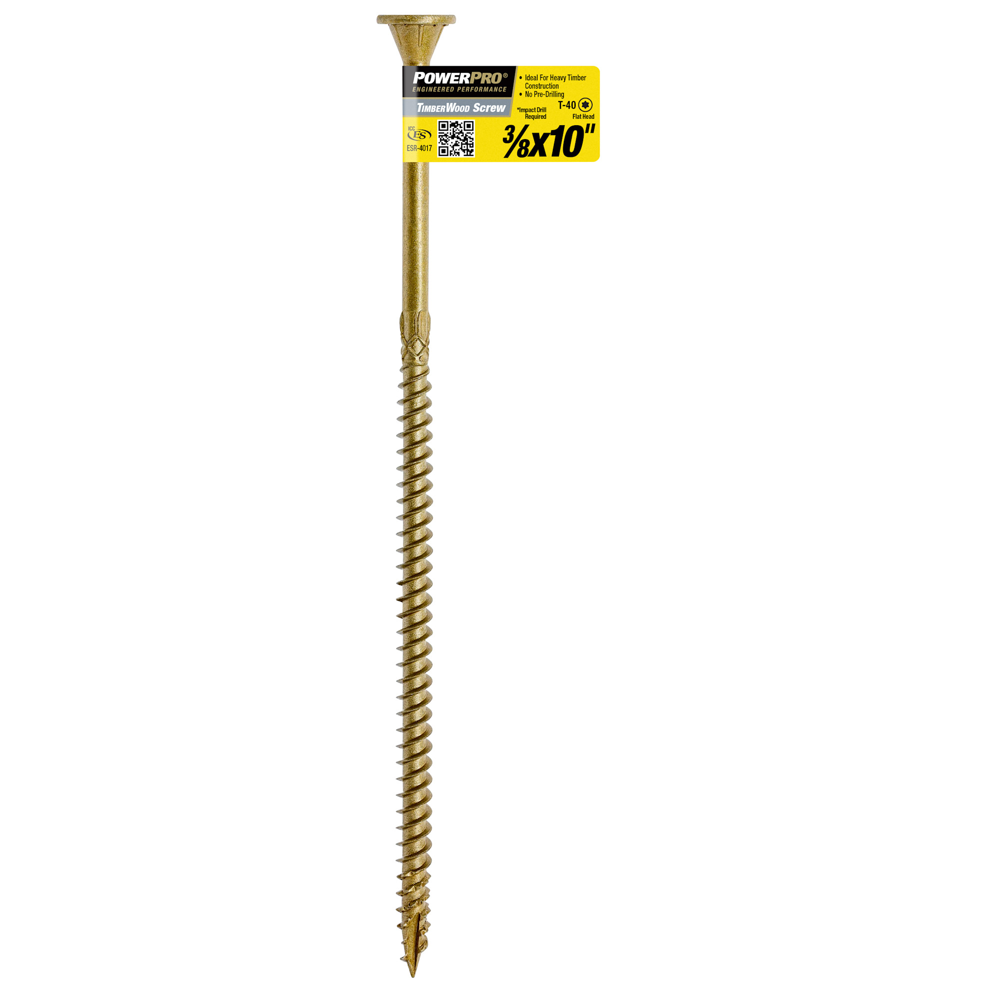Power Pro TimberWood Structural Screws (3/8 in. x 8 in.) - 1pc