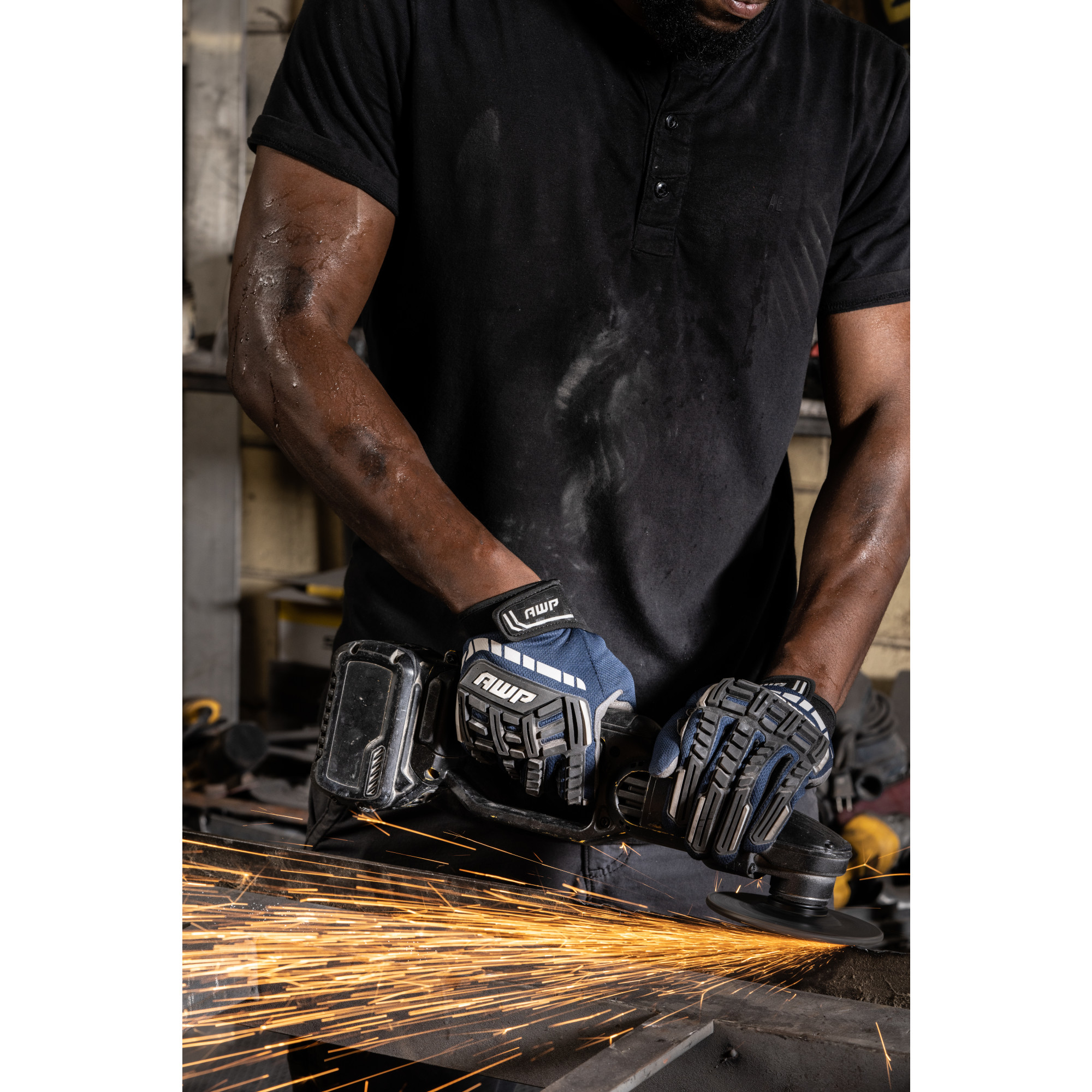 AWP Pro Protect Work Gloves for Men and Women TPR Impact Protection, Extra Large