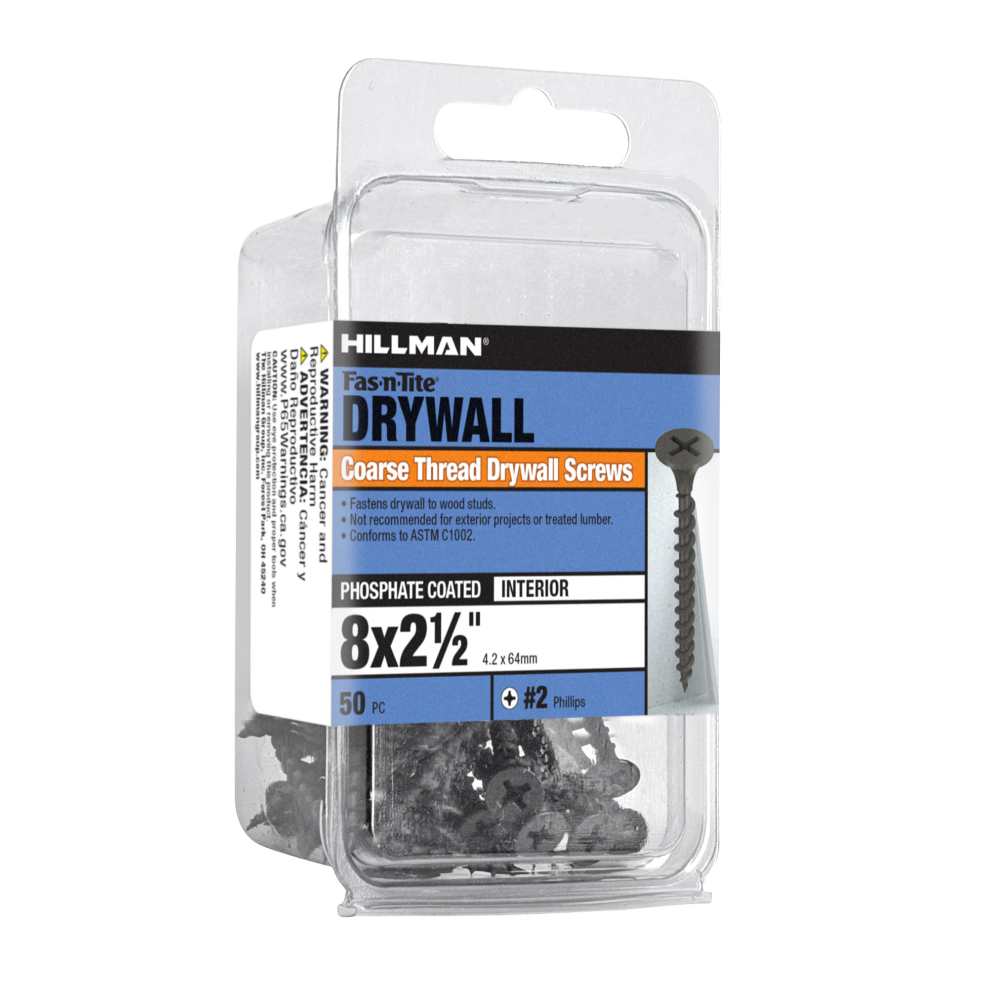 Hillman Coarse Thread Drywall Screws (#8 x 2-1/2 in.) - 50 pc