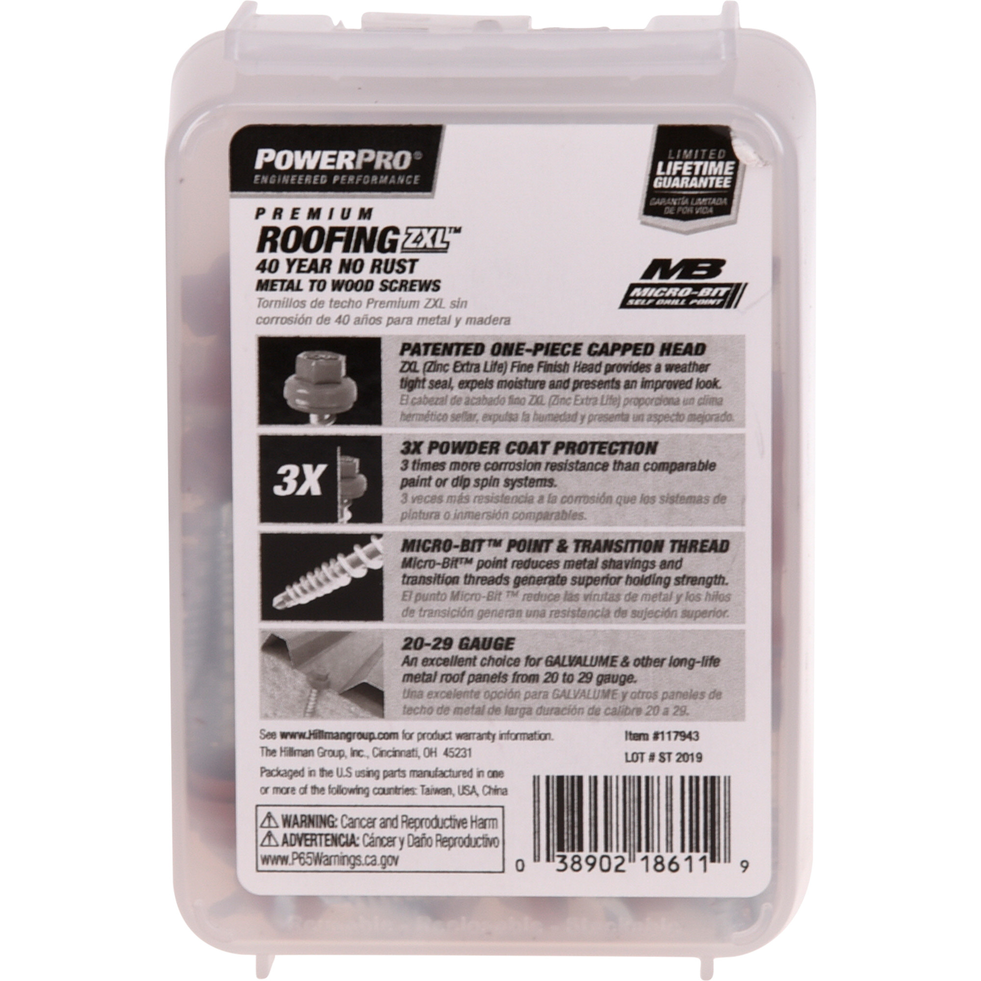 Power Pro Red Self Drilling Metal-to-Wood Roofing Screws (#10 x 1-1/2 in.) - 62 pc