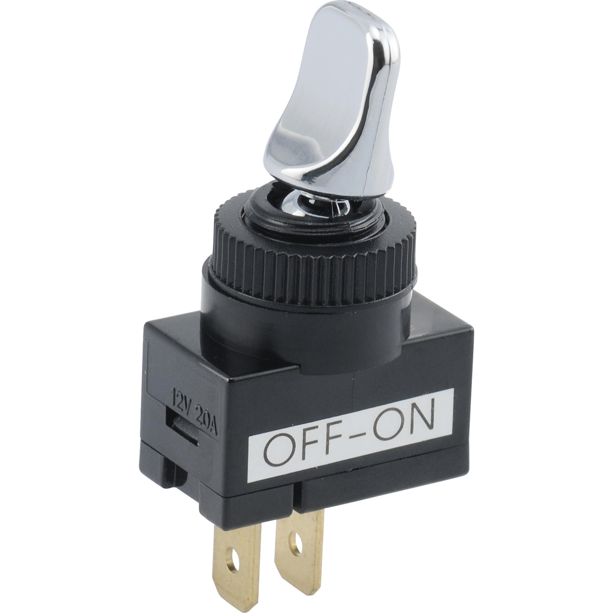 Hillman Chrome SPST On-Off Toggle Switch (20 Amp) - 1 pc
