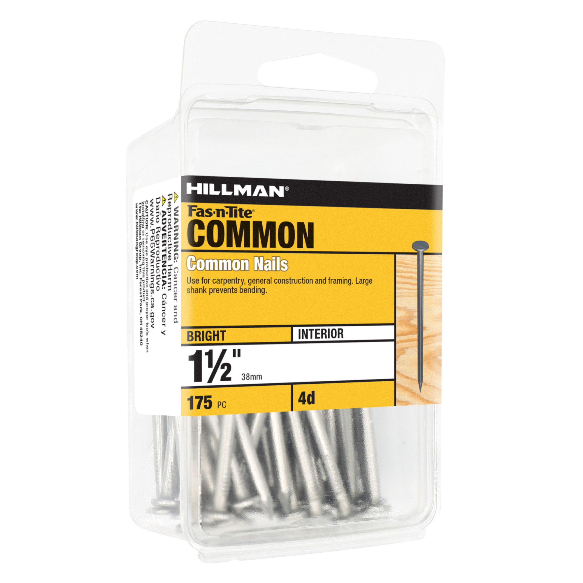 Hillman Bright Common Nails (1-1/2 in.) - 175 pc